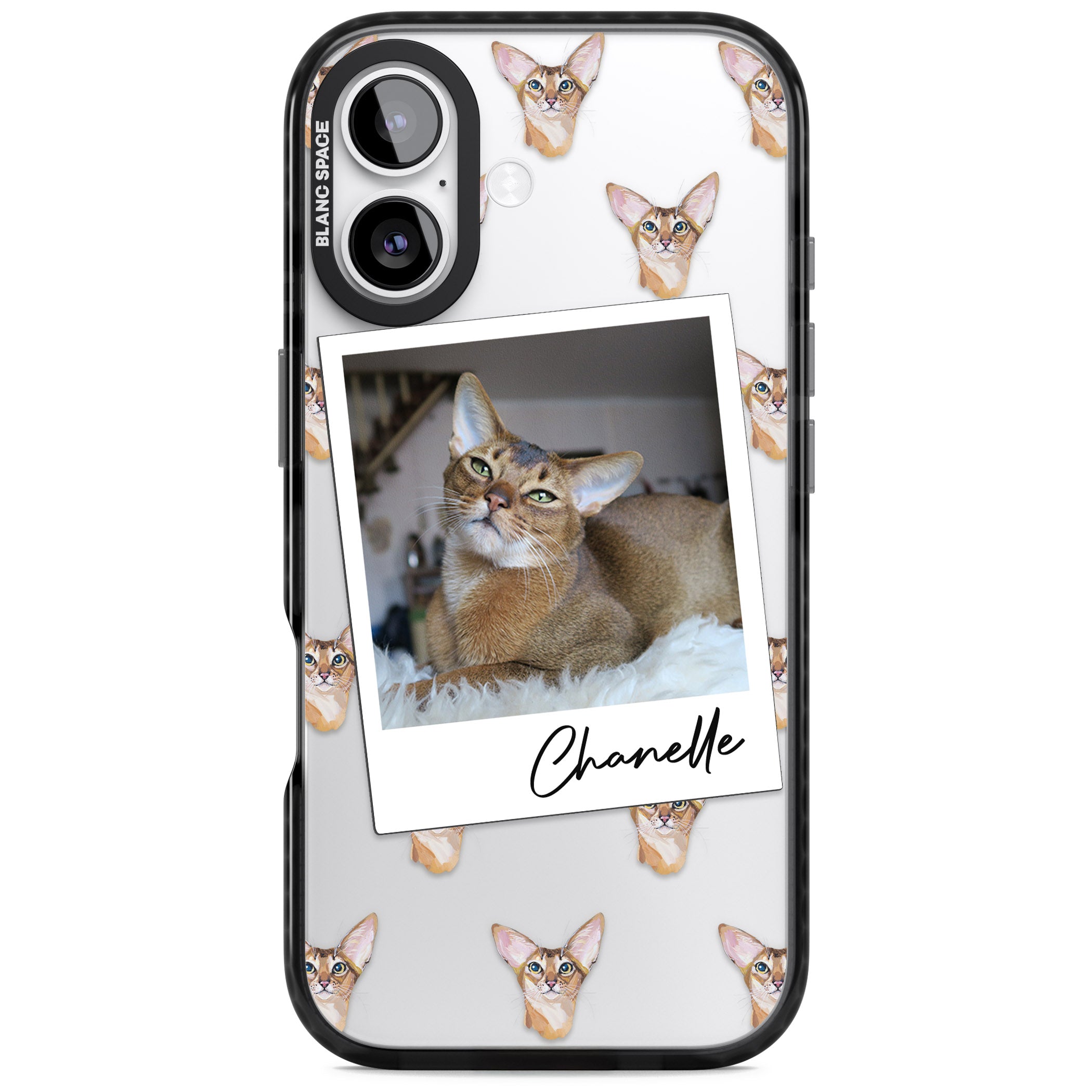 Personalised Abyssinian Cat Photo iPhone 17 Impact Black Phone Case