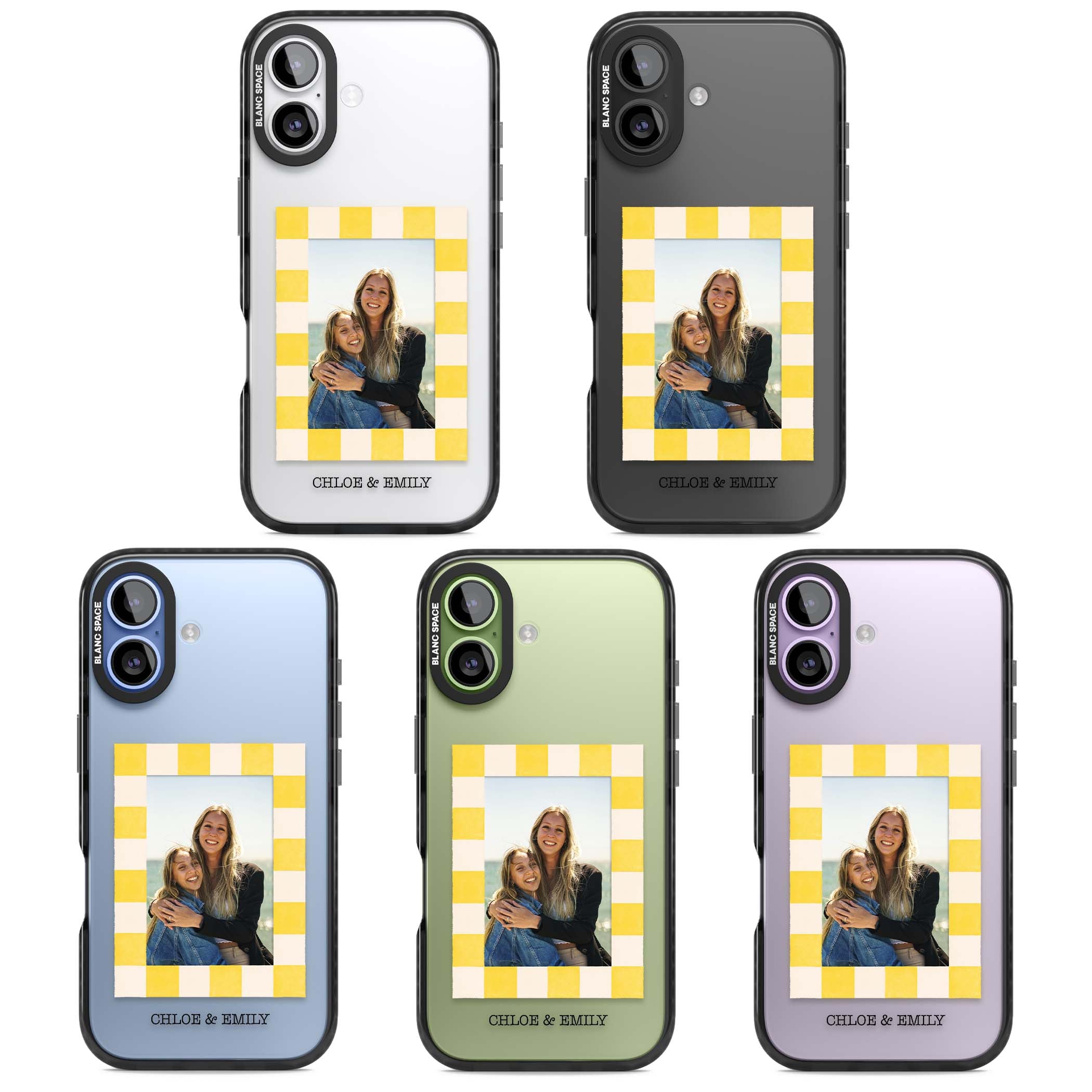 Personalised Yellow Check Photo