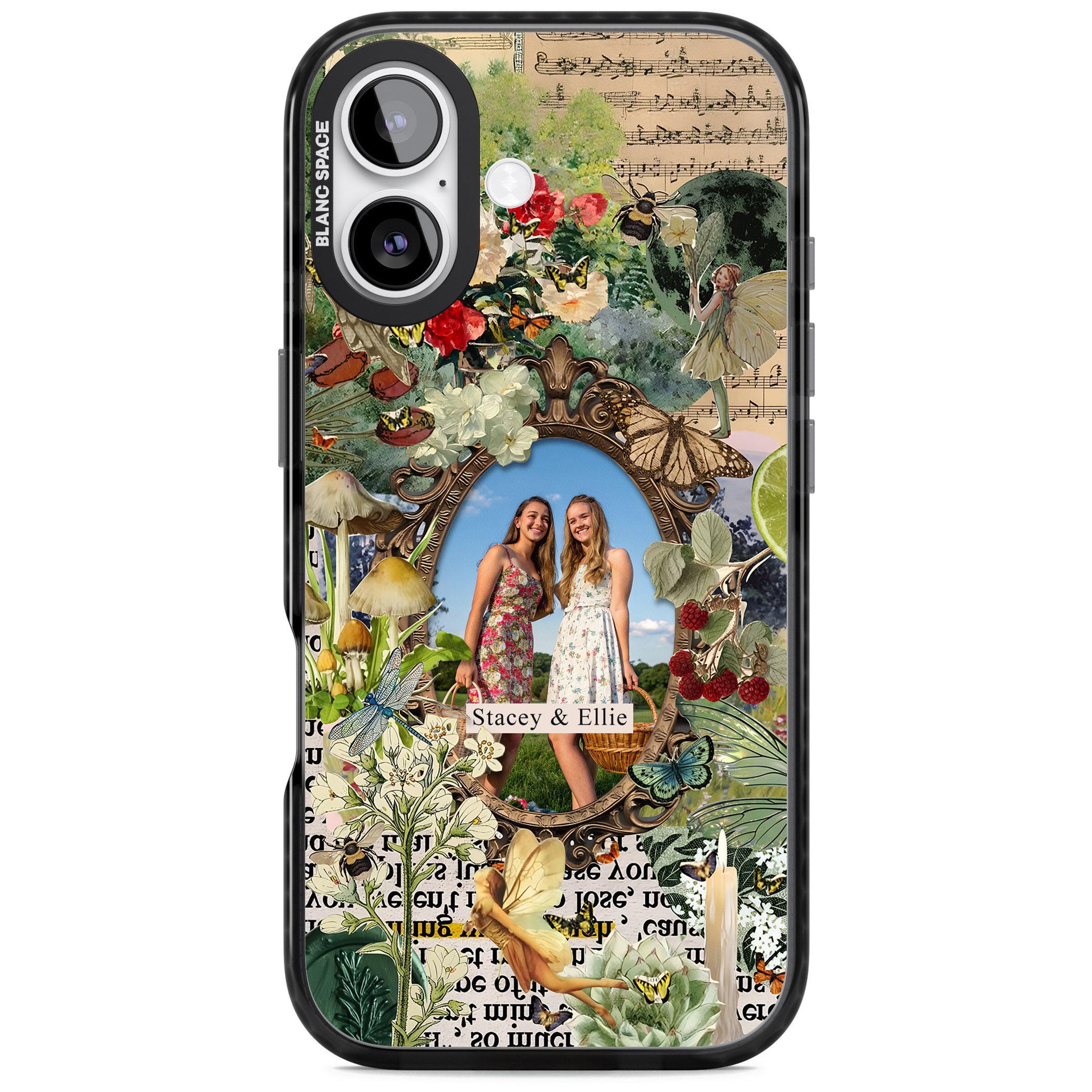 Personalised Cottage Garden Frame iPhone 17 Impact Black Phone Case