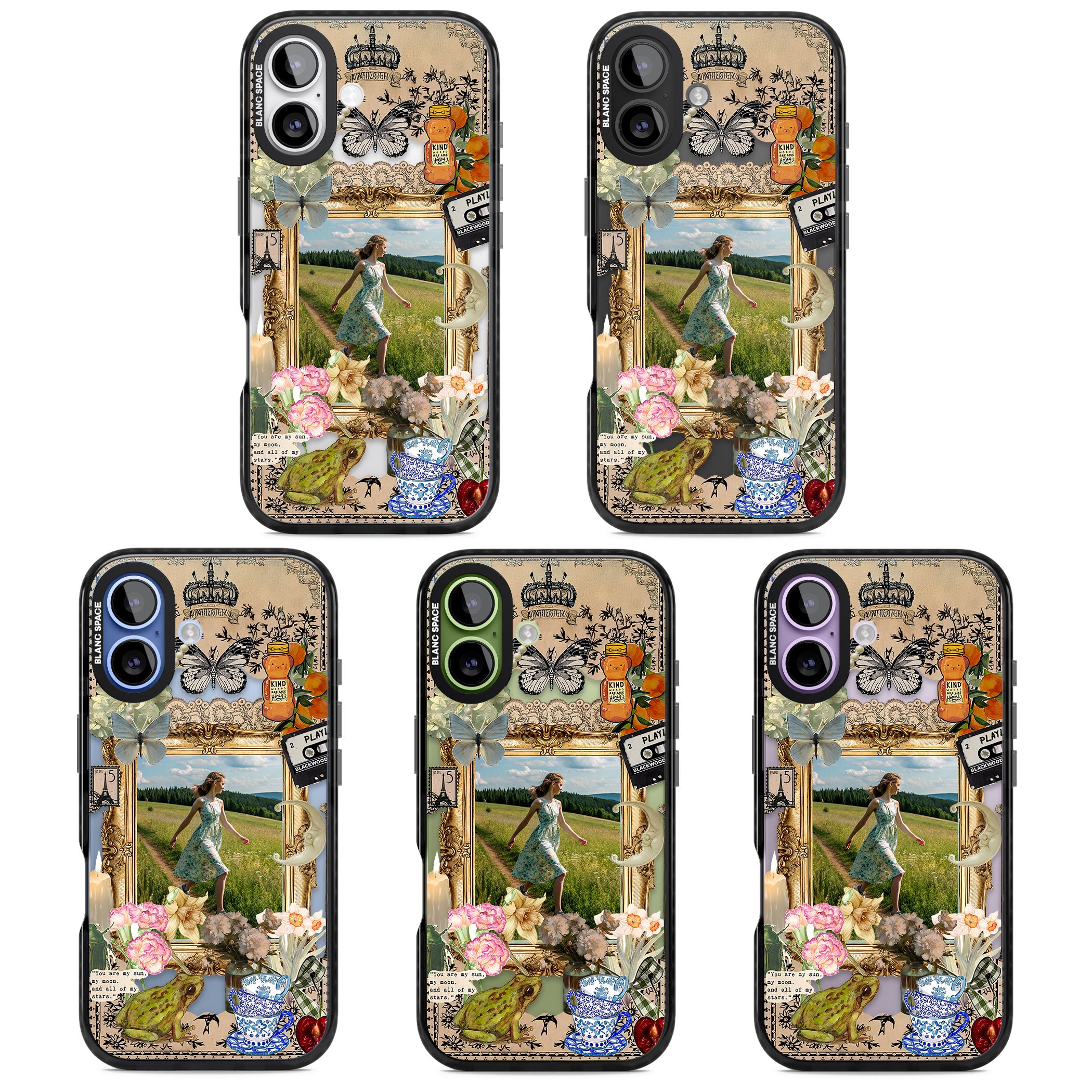 Personalised Country Collage Frame iPhone 17 Impact Black Phone Case APT Impact Protection