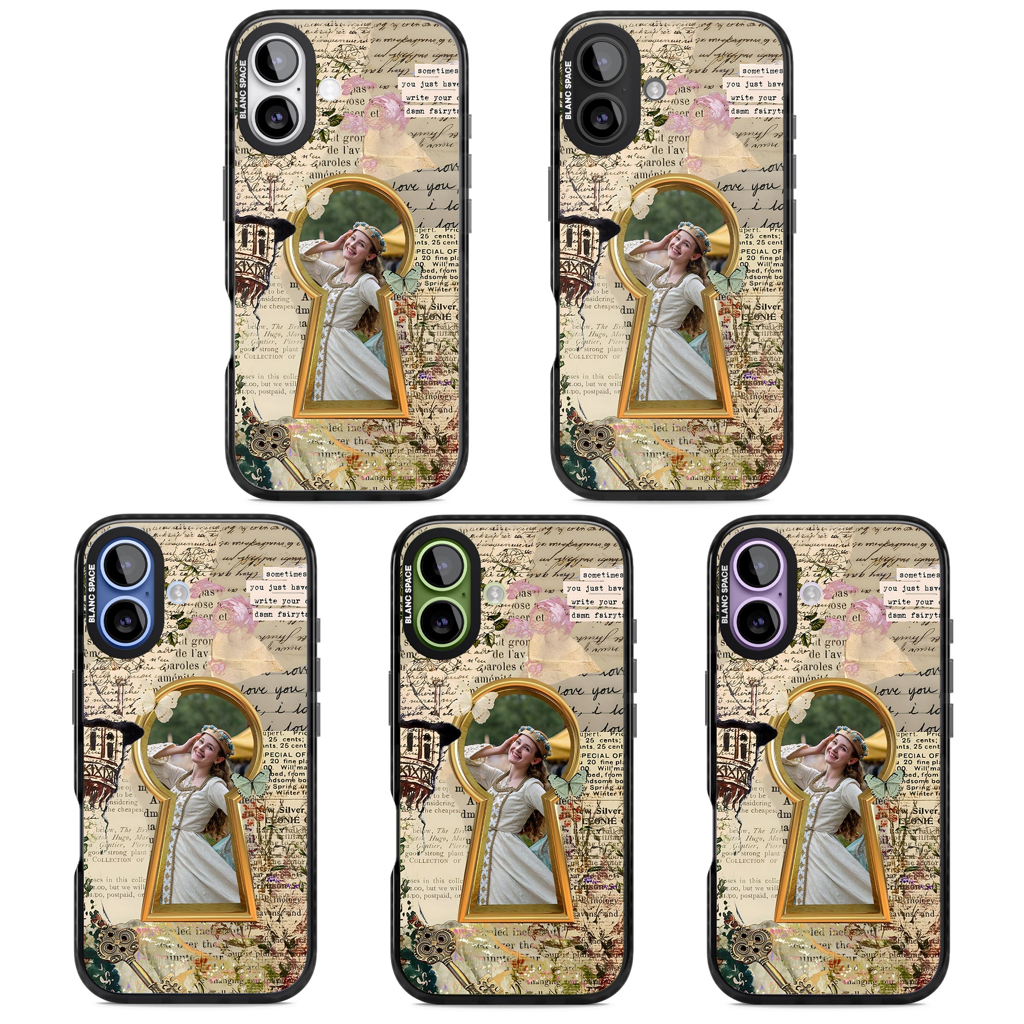 Personalised Bookpage Keyhole Frame iPhone 17 Impact Black Phone Case APT Impact Protection