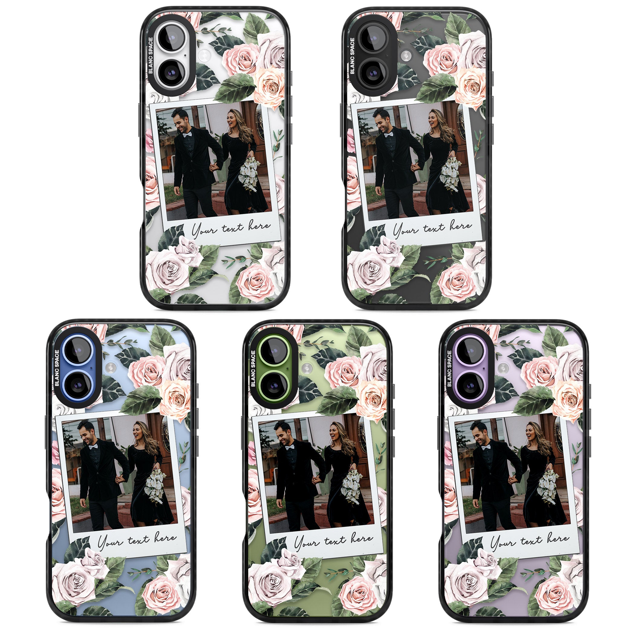 Personalised Floral Instant Camera Photo iPhone 17 Impact Black Phone Case APT Impact Protection