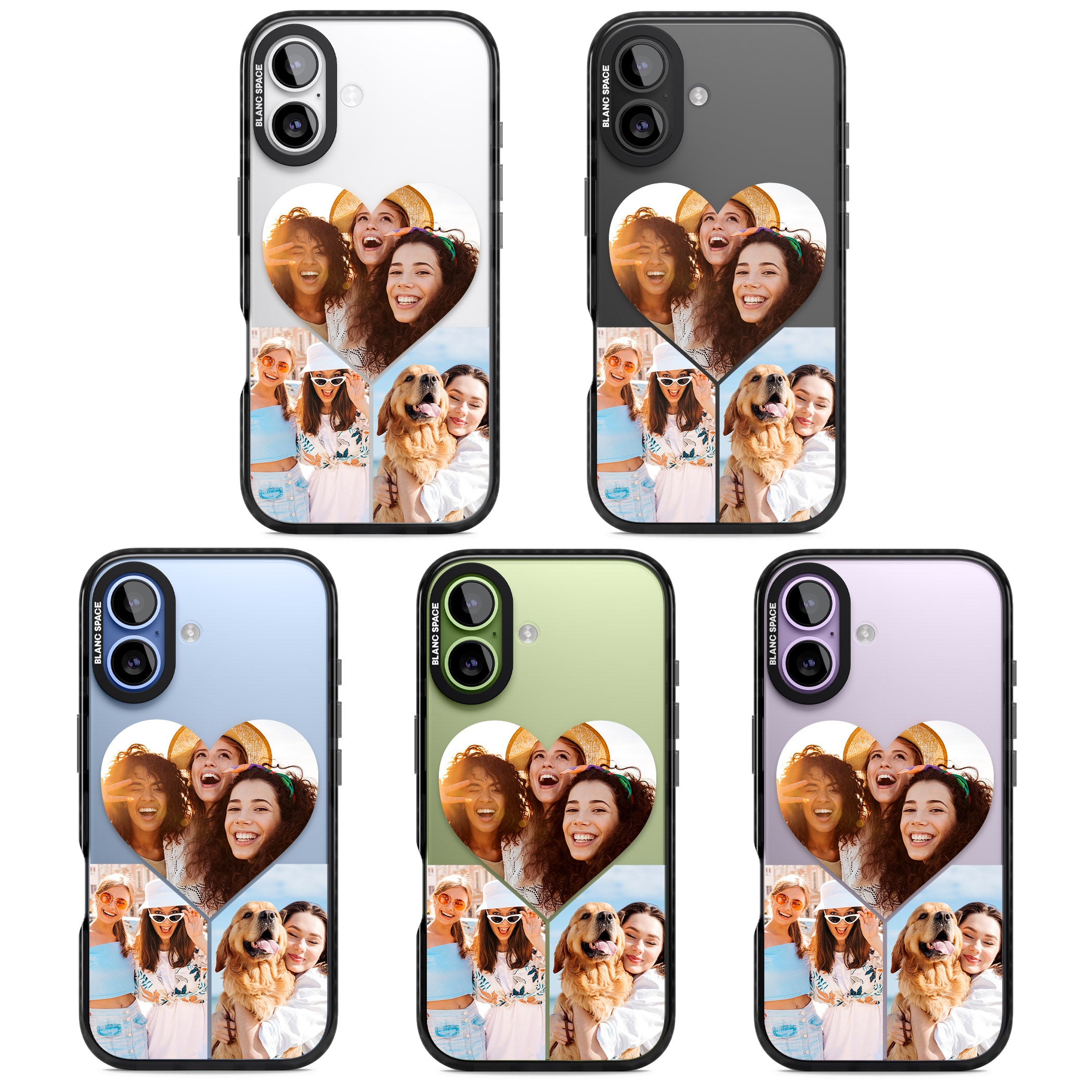 Personalised Heart Photo iPhone 17 Impact Black Phone Case APT Impact Protection