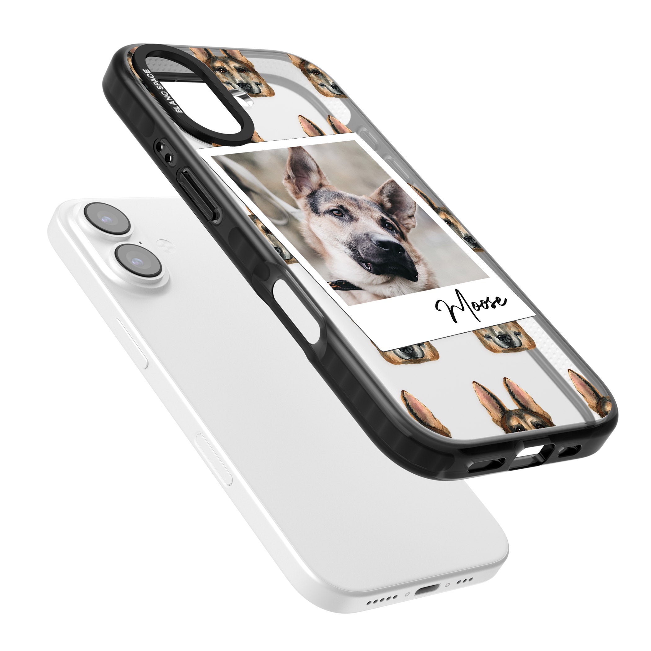Personalised German Shepherd Instant Camera Photo iPhone 17 Impact Black Phone Case Colours