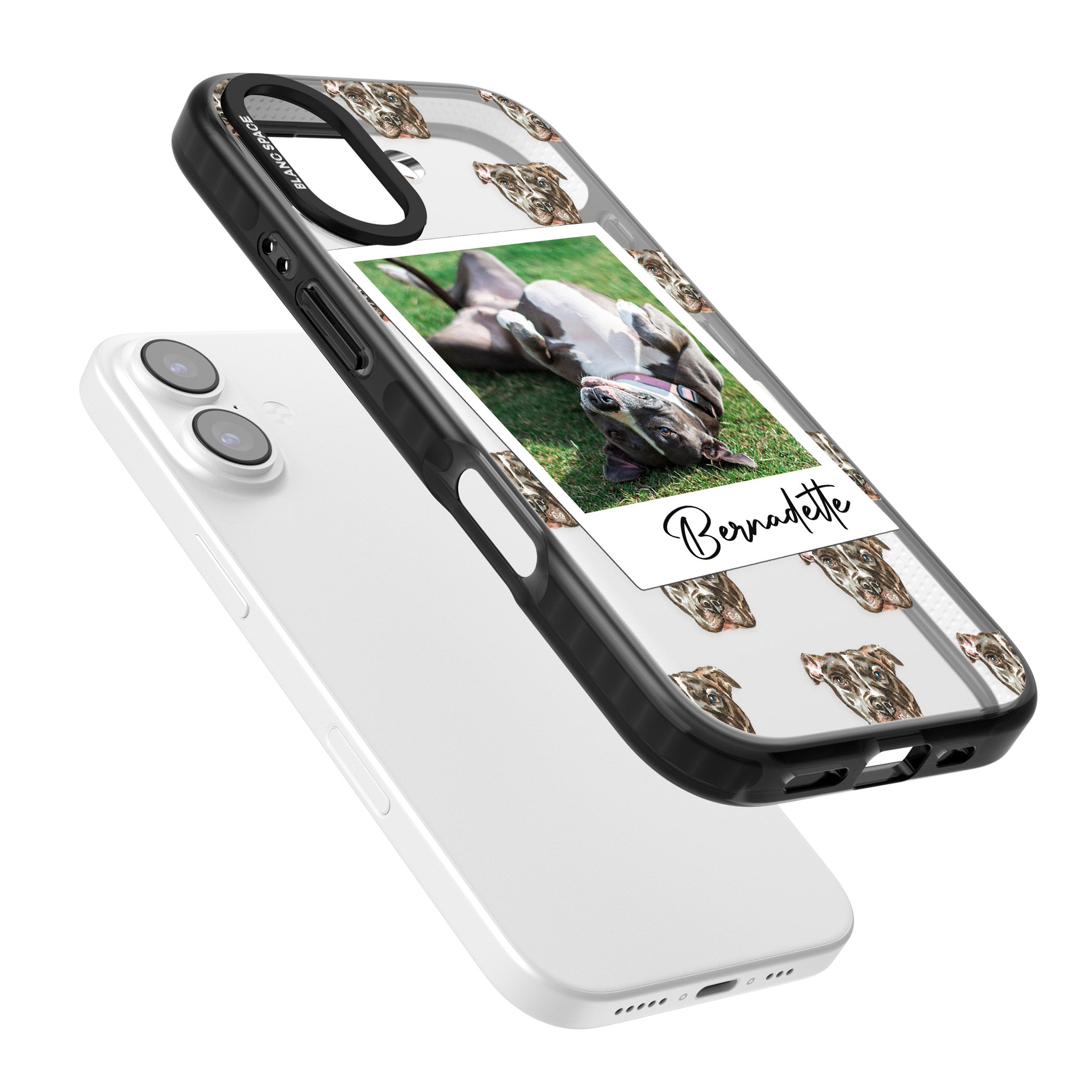 Personalised Staffordshire Bull Terrier Instant Camera Photo iPhone 17 Impact Black Phone Case Colours