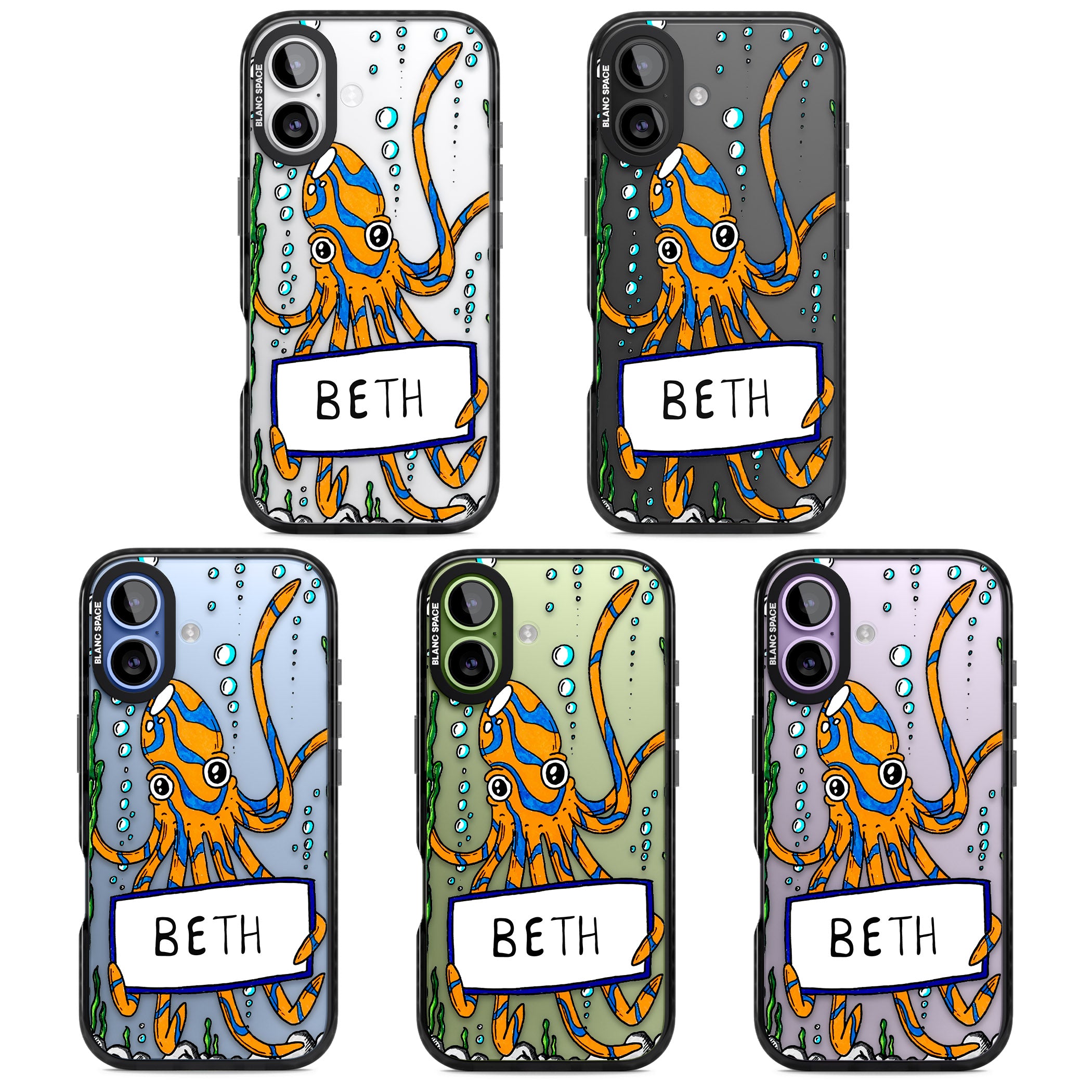 Personalised Octo iPhone 17 Impact Black Phone Case APT Impact Protection