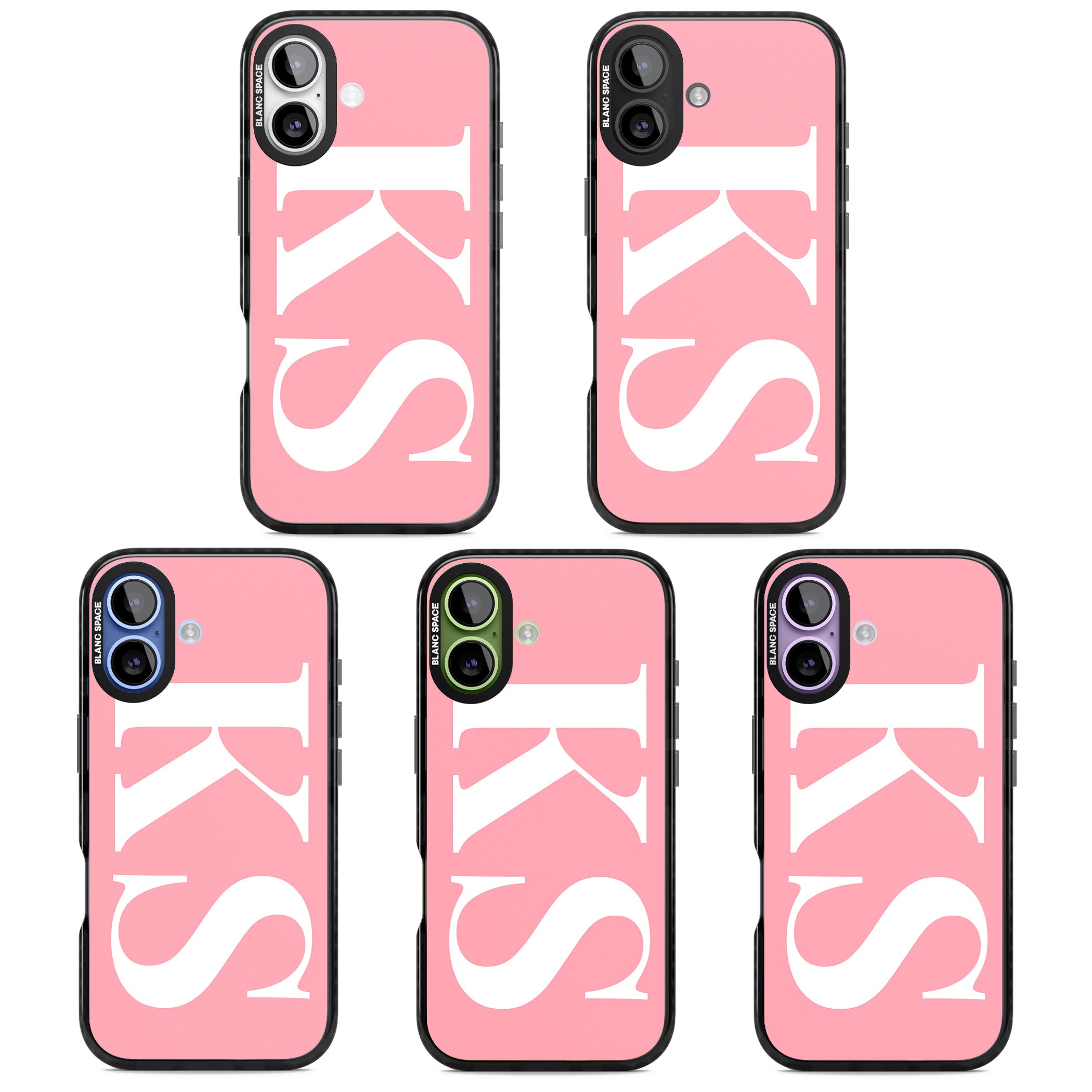 Personalised White & Pink Letters iPhone 17 Impact Black Phone Case APT Impact Protection