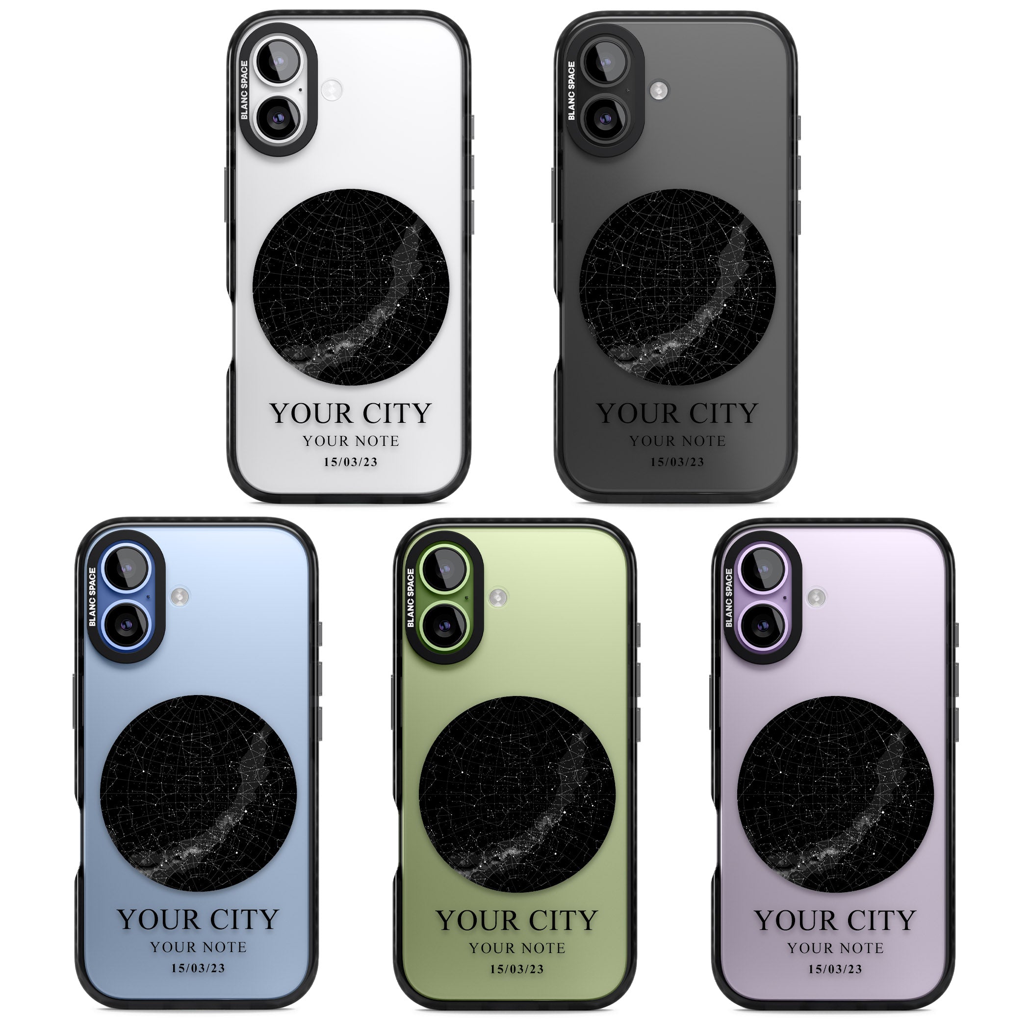 Personalised Star Map iPhone 17 Impact Black Phone Case APT Impact Protection