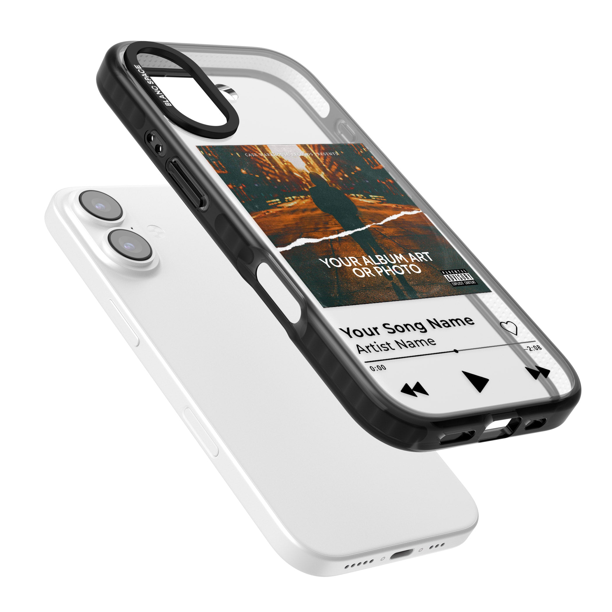 Personalised Album Art iPhone 17 Impact Black Phone Case Colours