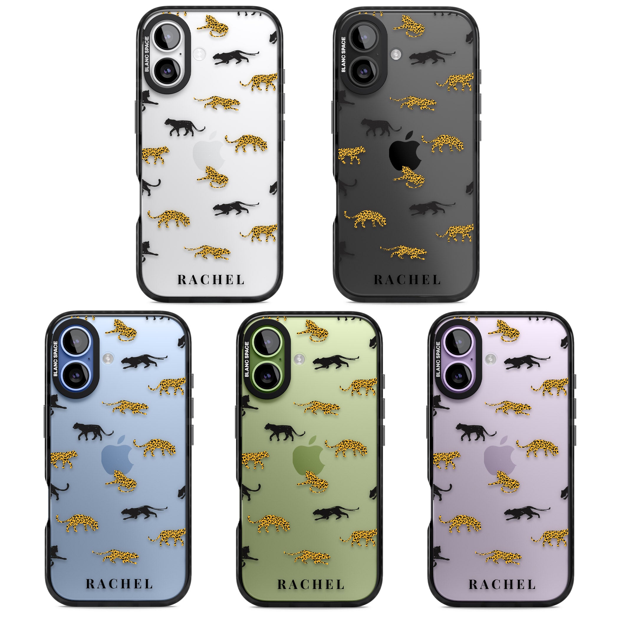 Personalised Jaguar Pattern iPhone 17 Impact Black Phone Case APT Impact Protection