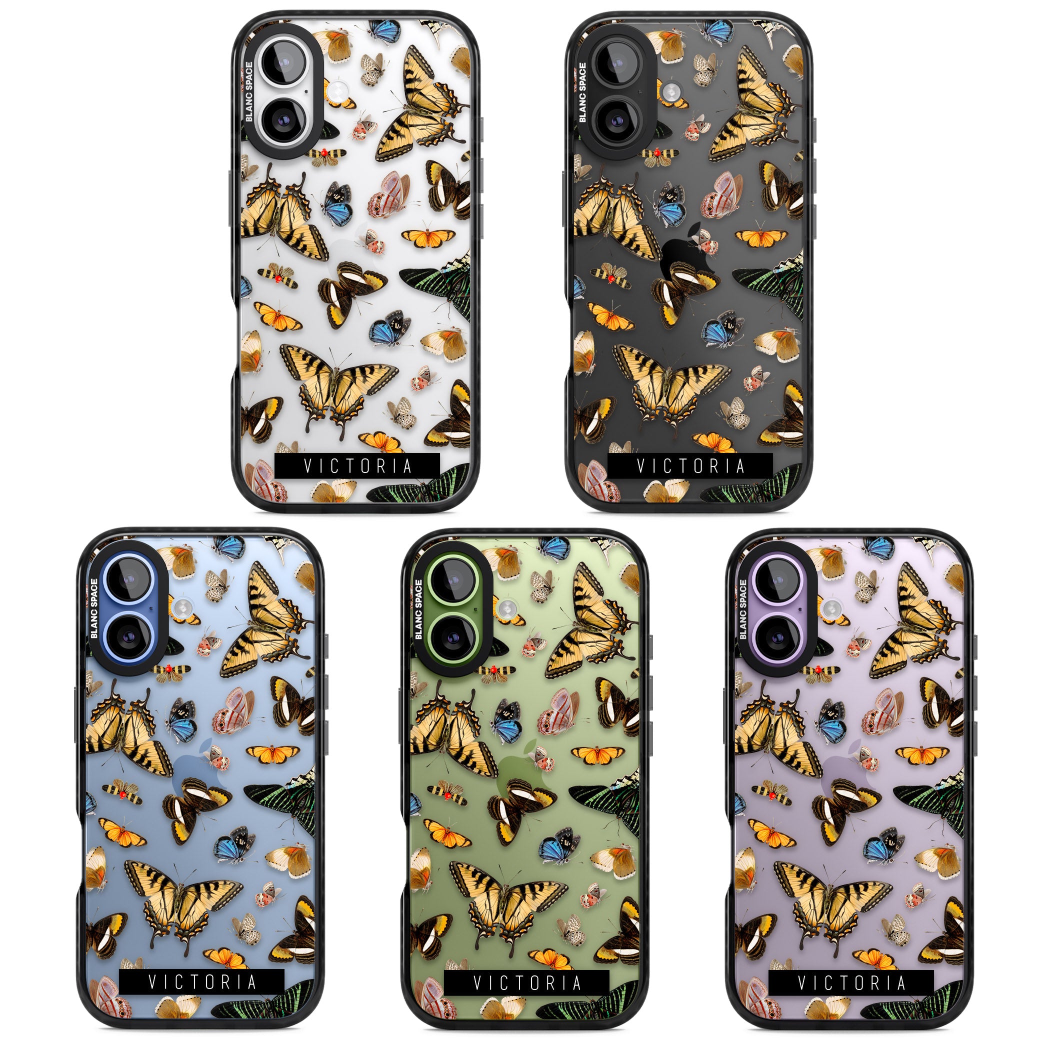 Personalised Butterfly Archive iPhone 17 Impact Black Phone Case APT Impact Protection