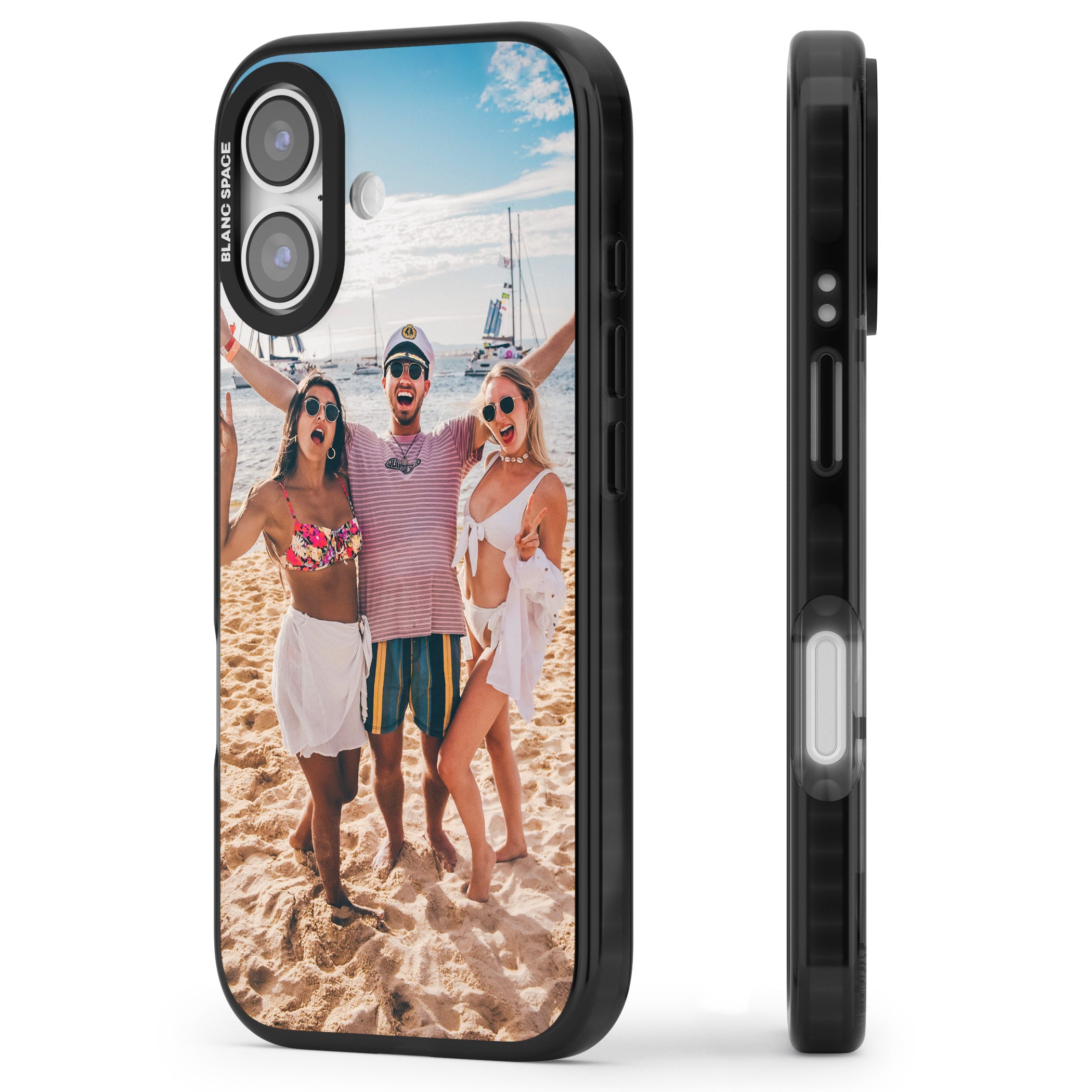 Personalised Photo iPhone 17 Impact Black Phone Case Side Profile