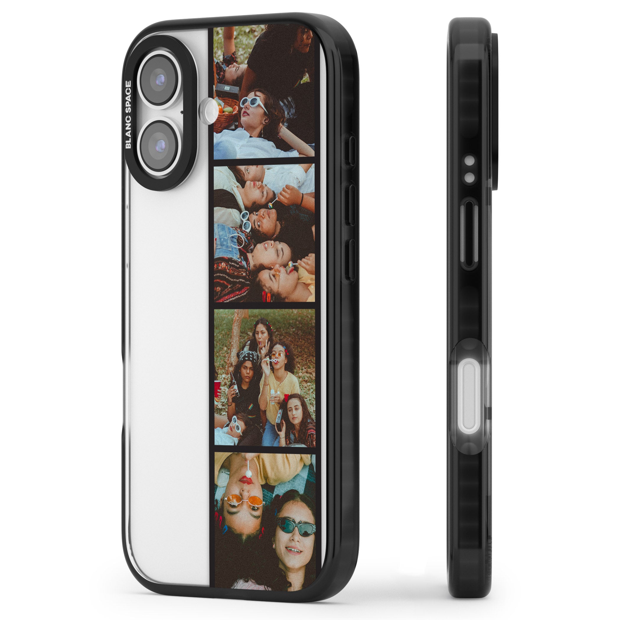 Personalised Photo Strip iPhone 17 Impact Black Phone Case Side Profile