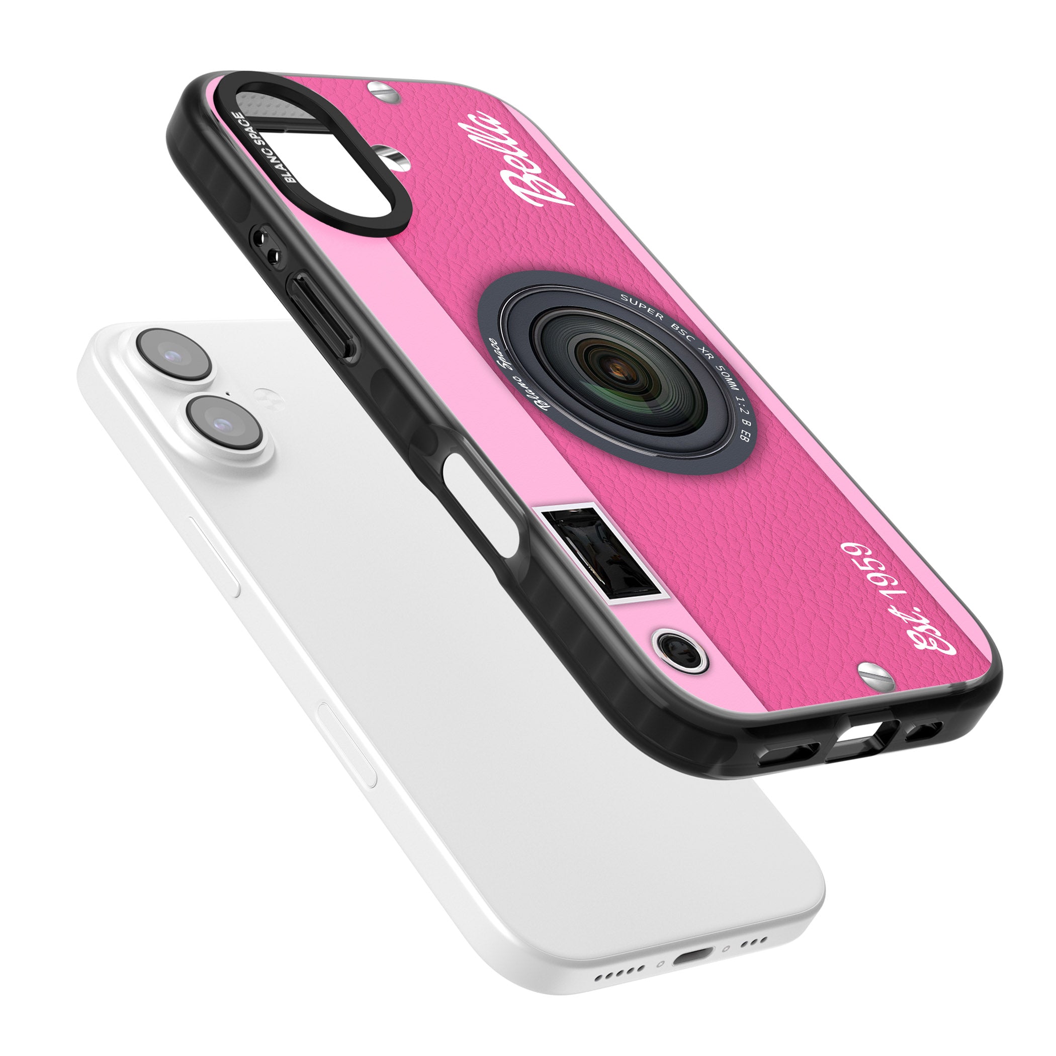 Personalised Pink Dream Camera iPhone 17 Impact Black Phone Case Colours
