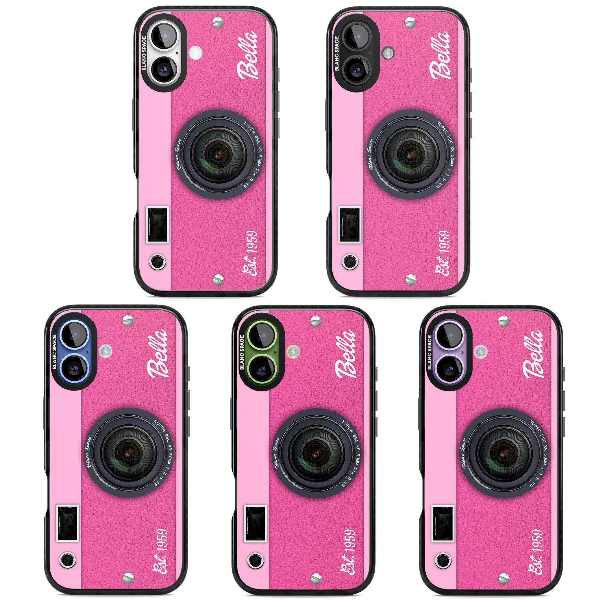 Personalised Pink Dream Camera iPhone 17 Impact Black Phone Case APT Impact Protection
