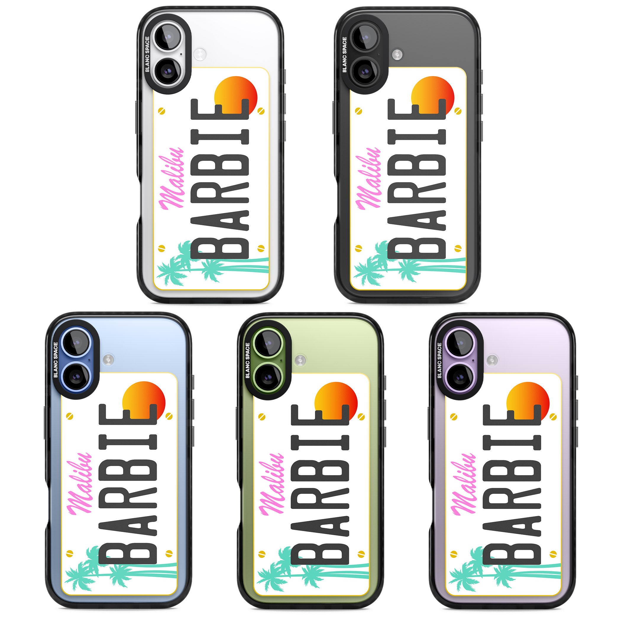 Personalised Malibu License Plate iPhone 17 Impact Black Phone Case APT Impact Protection