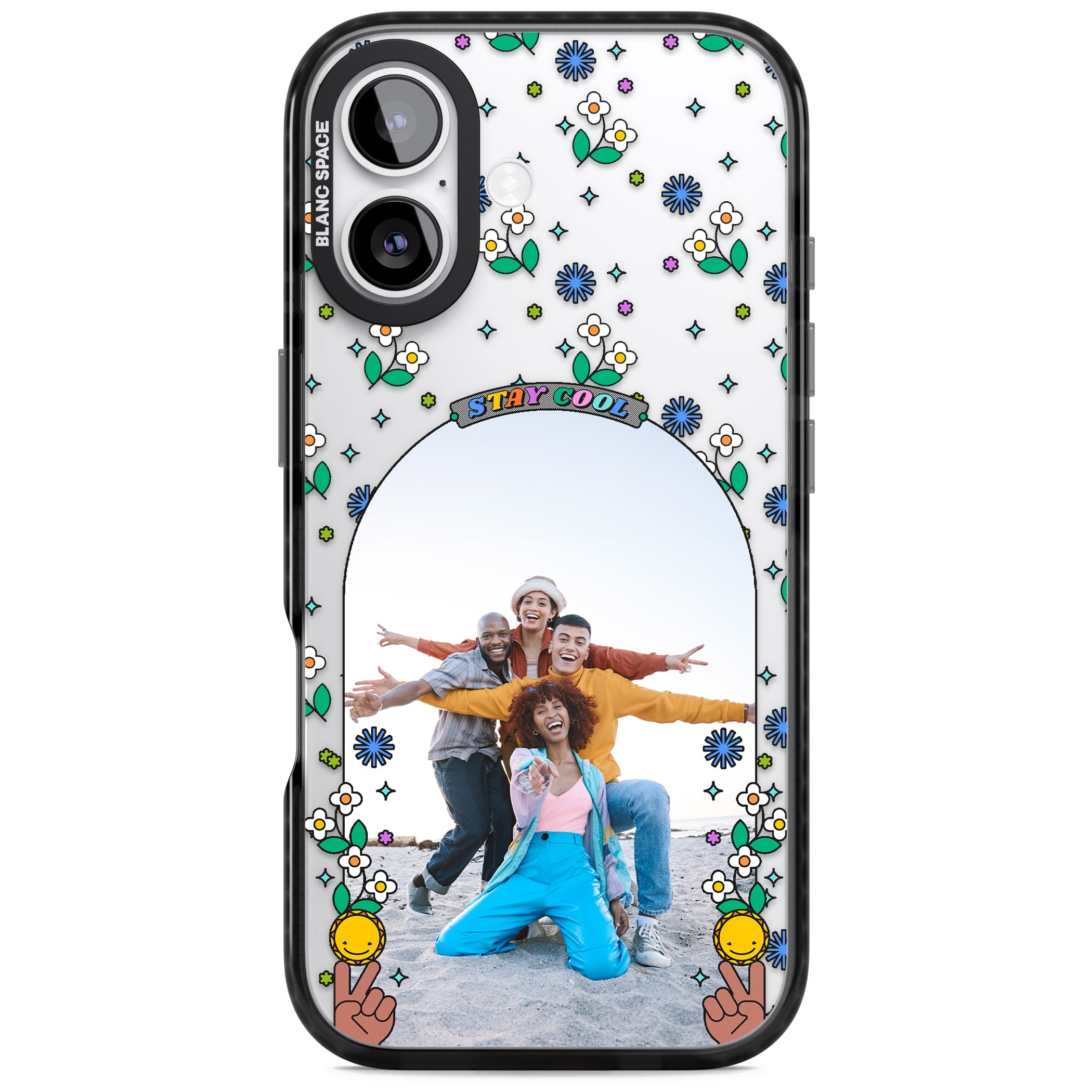 Personalised Summer Photo Frame iPhone 17 Impact Black Phone Case