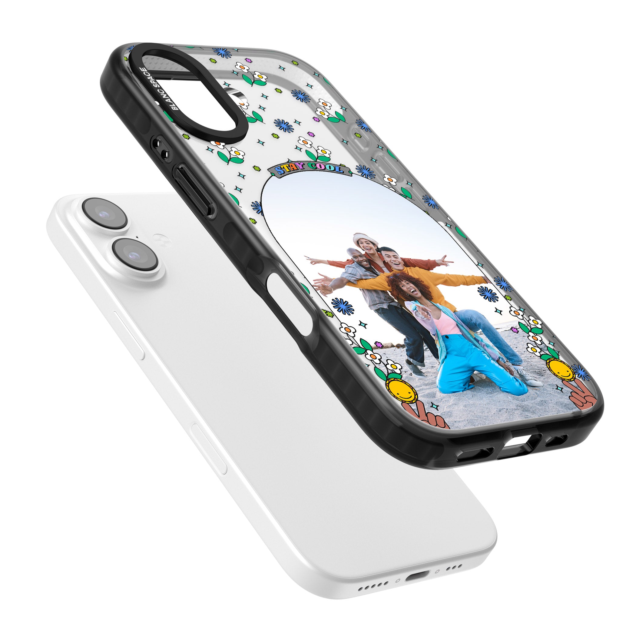 Personalised Summer Photo Frame iPhone 17 Impact Black Phone Case Colours