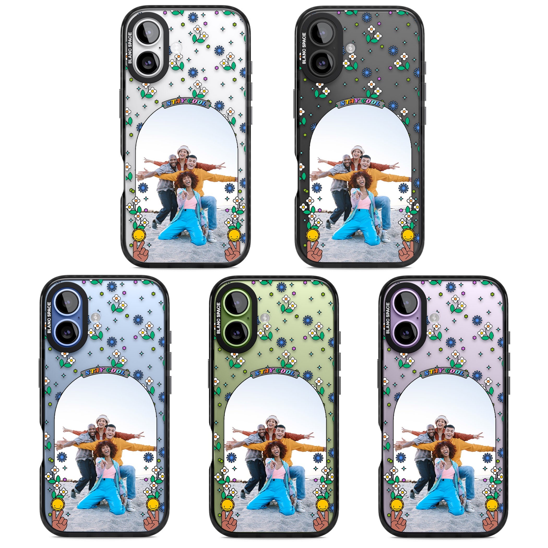 Personalised Summer Photo Frame iPhone 17 Impact Black Phone Case APT Impact Protection