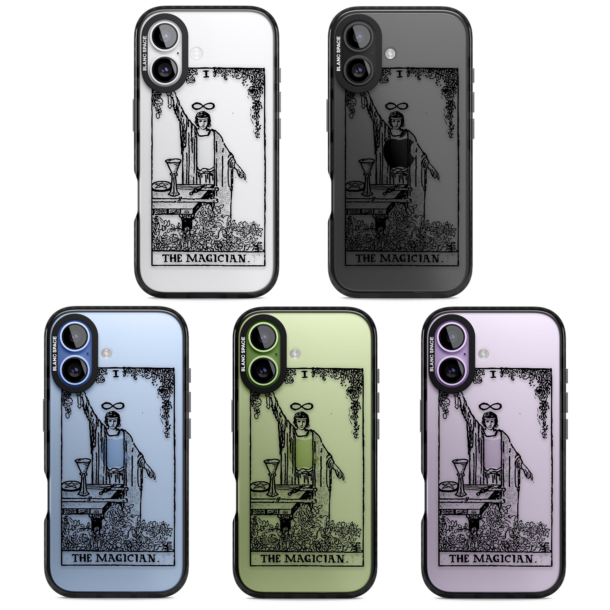 Personalised The Magician Tarot Transparent iPhone 17 Impact Black Phone Case APT Impact Protection