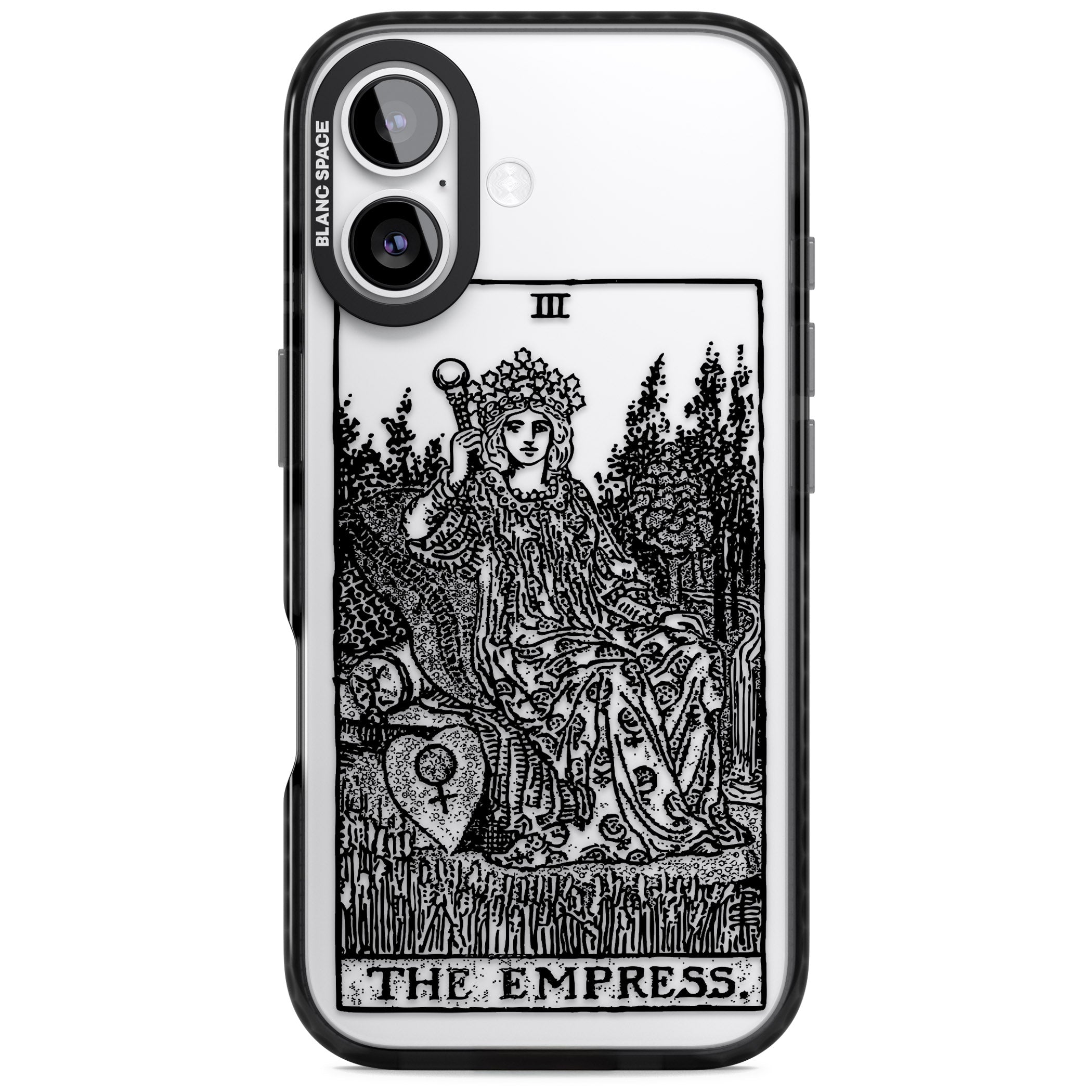 Personalised The Empress Tarot Card (Clear) iPhone 17 Impact Black Phone Case