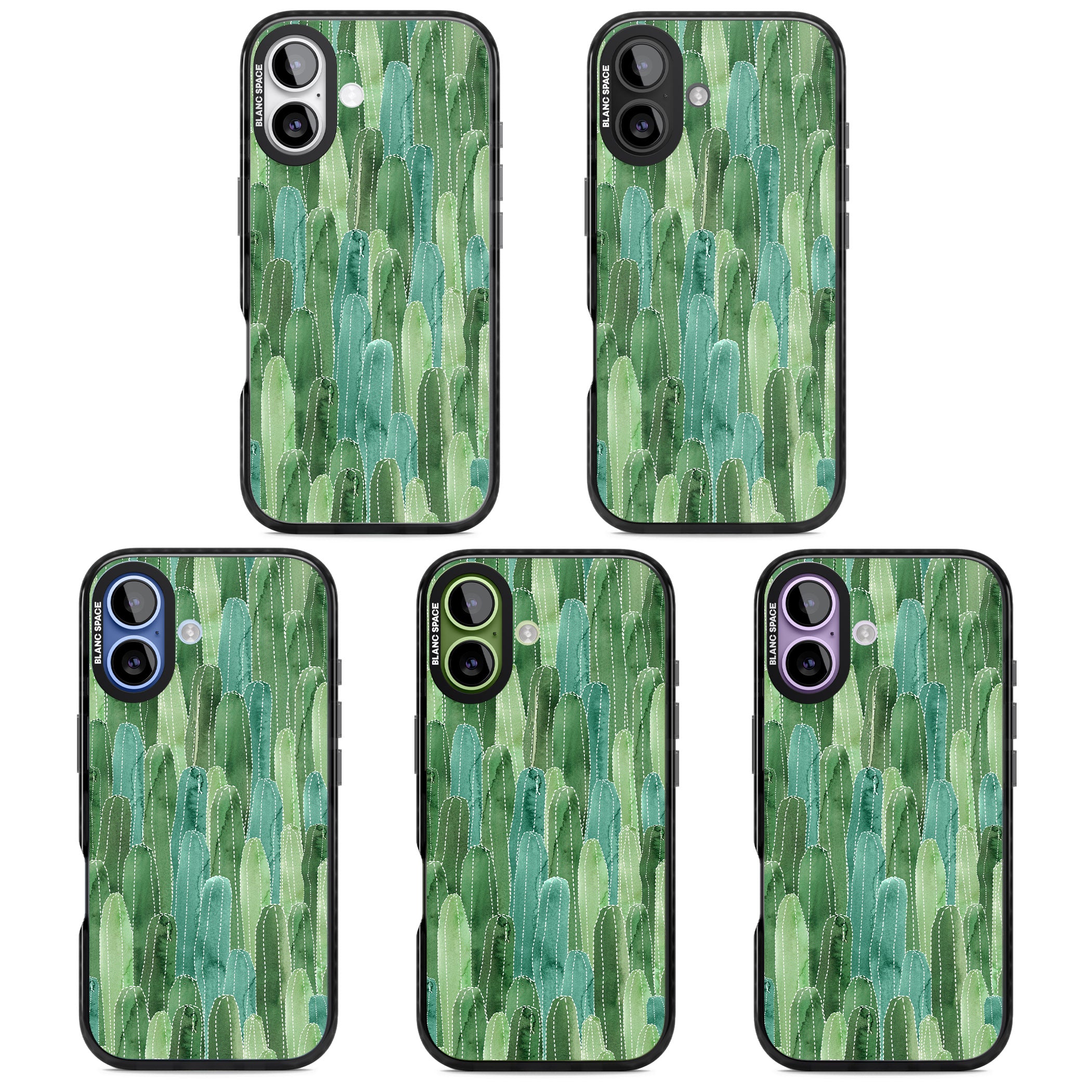 Skinny Cacti iPhone 17 Impact Black Phone Case APT Impact Protection