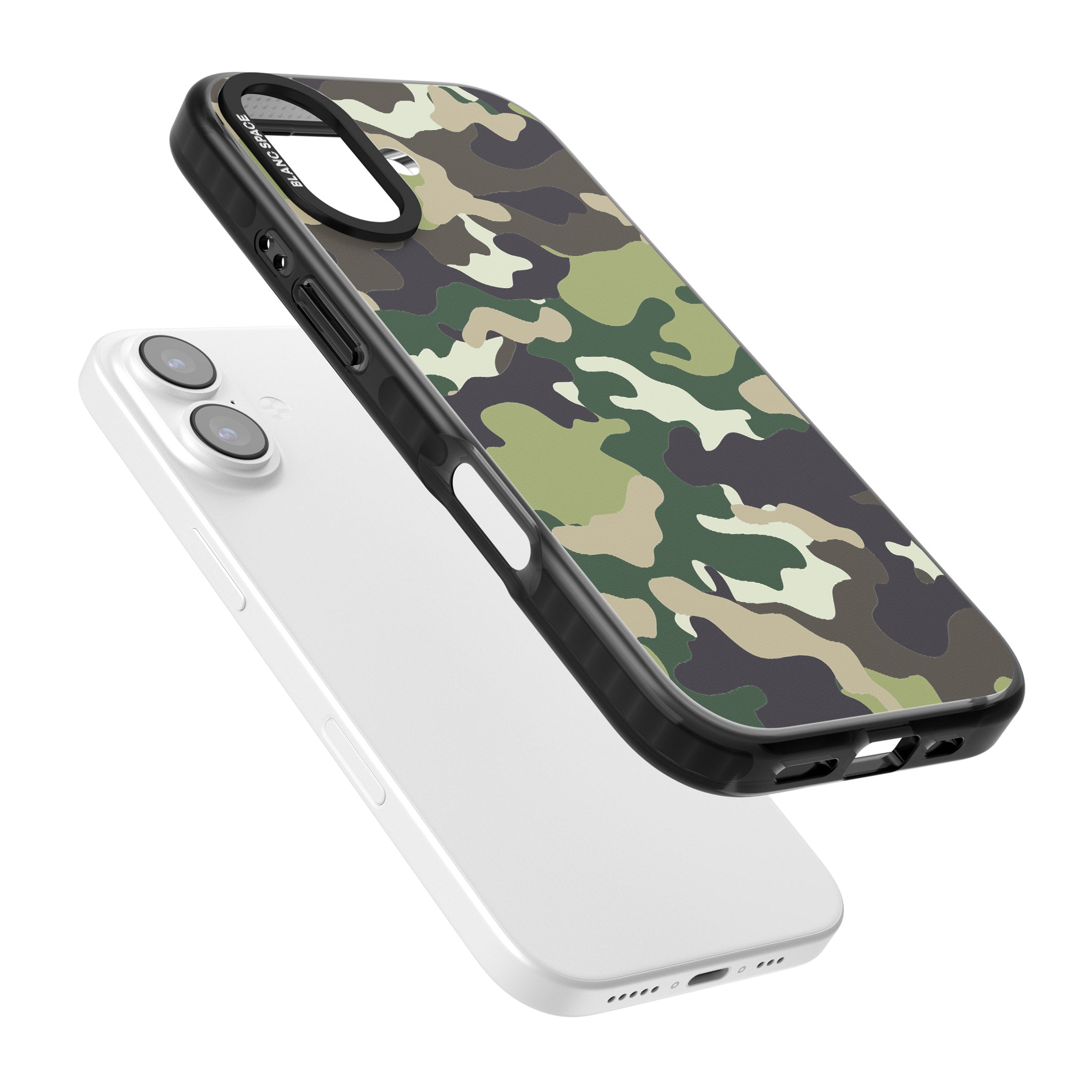 Green Camo iPhone 17 Impact Black Phone Case Colours