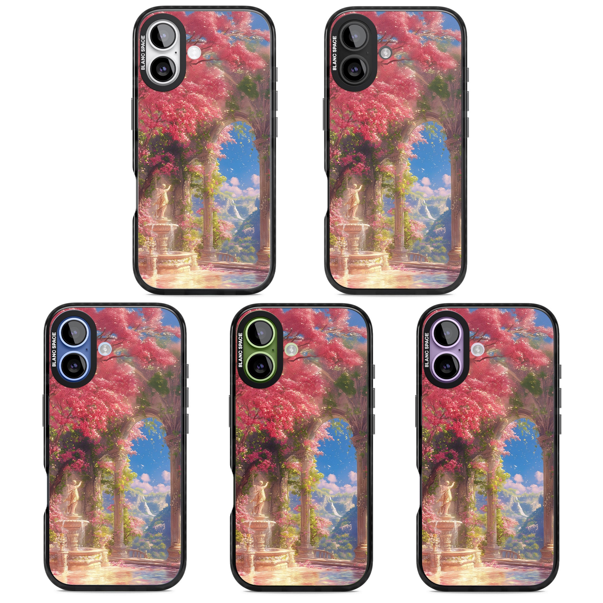 Castle Blossom iPhone 17 Impact Black Phone Case APT Impact Protection