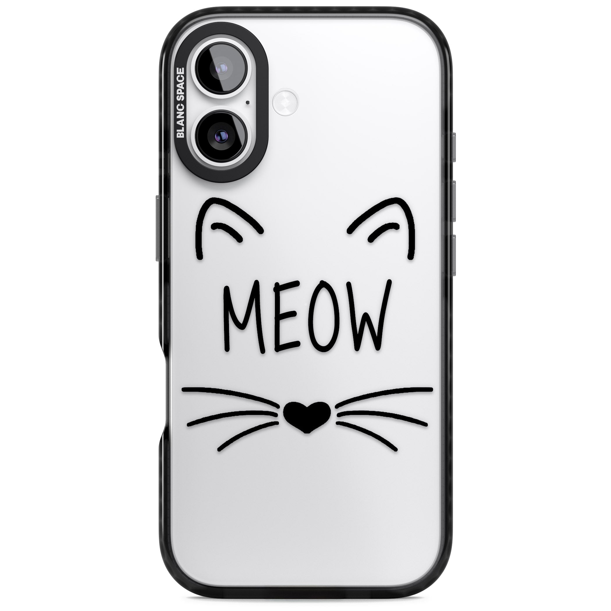 Cat Whiskers iPhone 17 Impact Black Phone Case