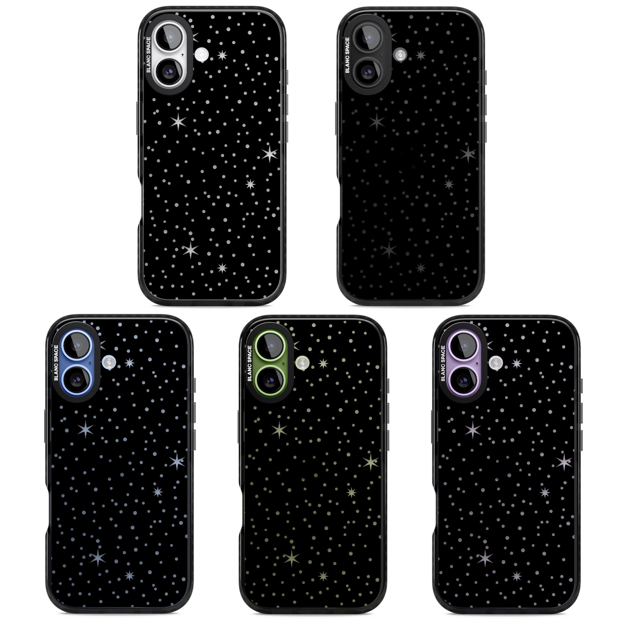 Celestial Cut Out Stars iPhone 17 Impact Black Phone Case APT Impact Protection