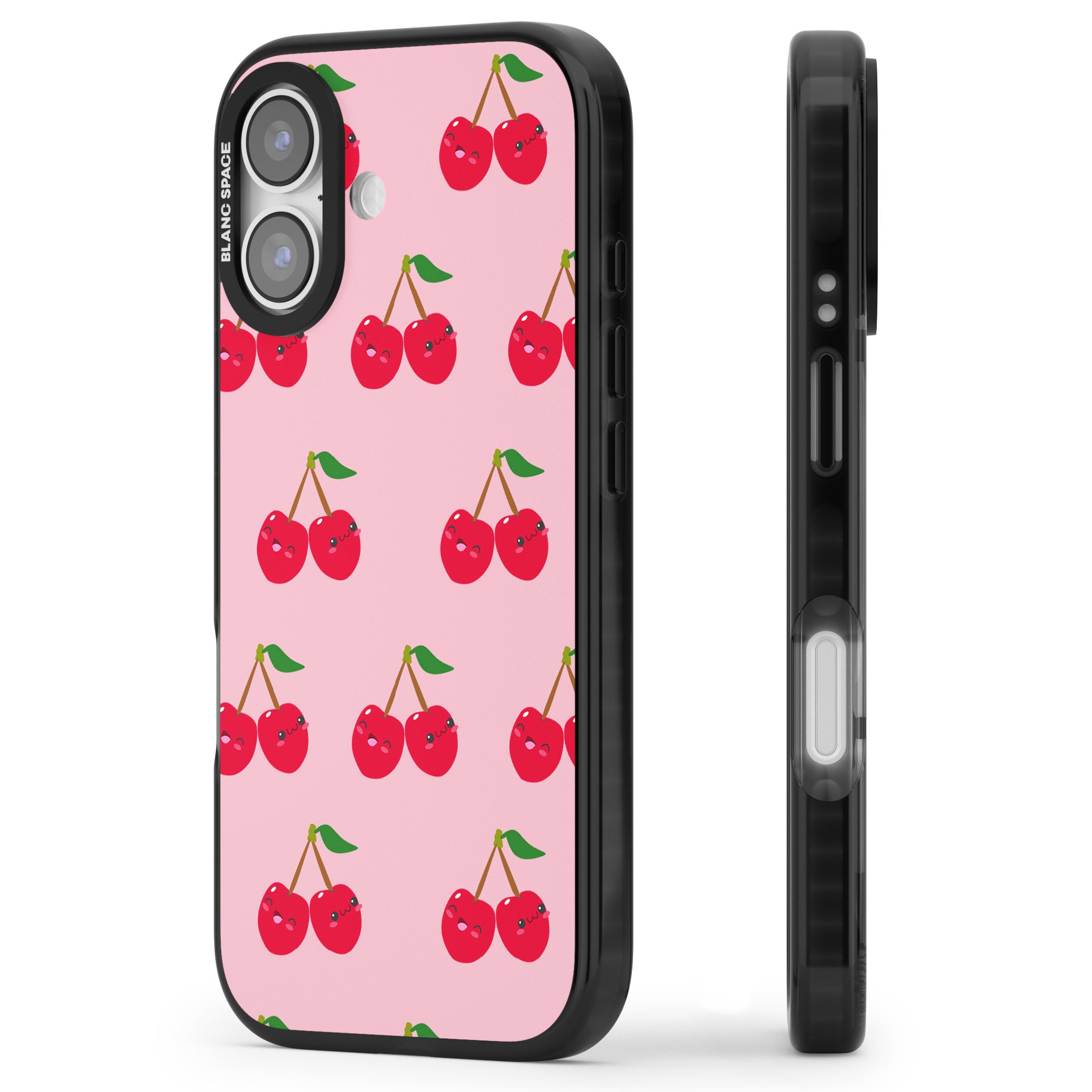 Cheeky Cherry iPhone 17 Impact Black Phone Case Side Profile