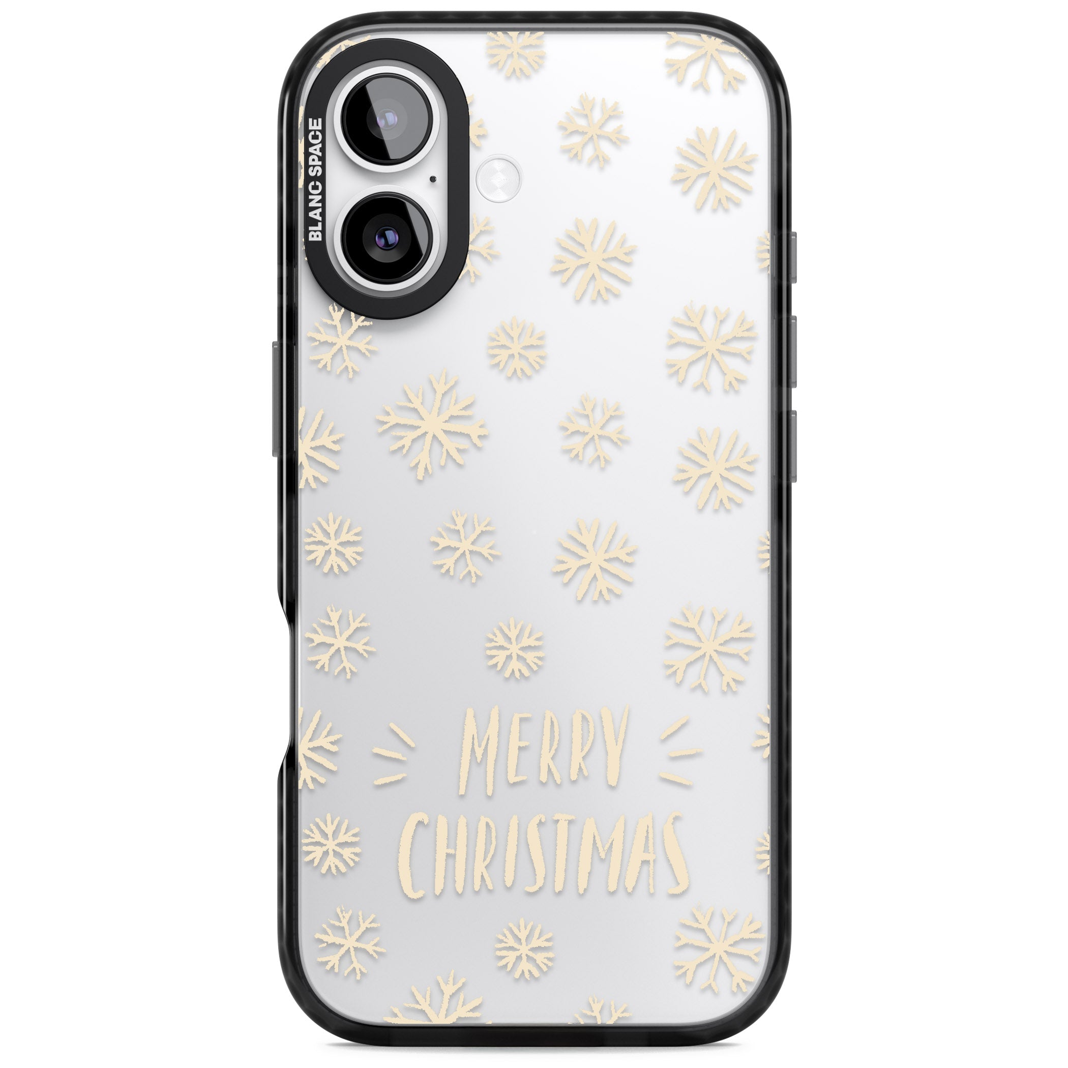 Christmas Snowflake Pattern iPhone 17 Impact Black Phone Case