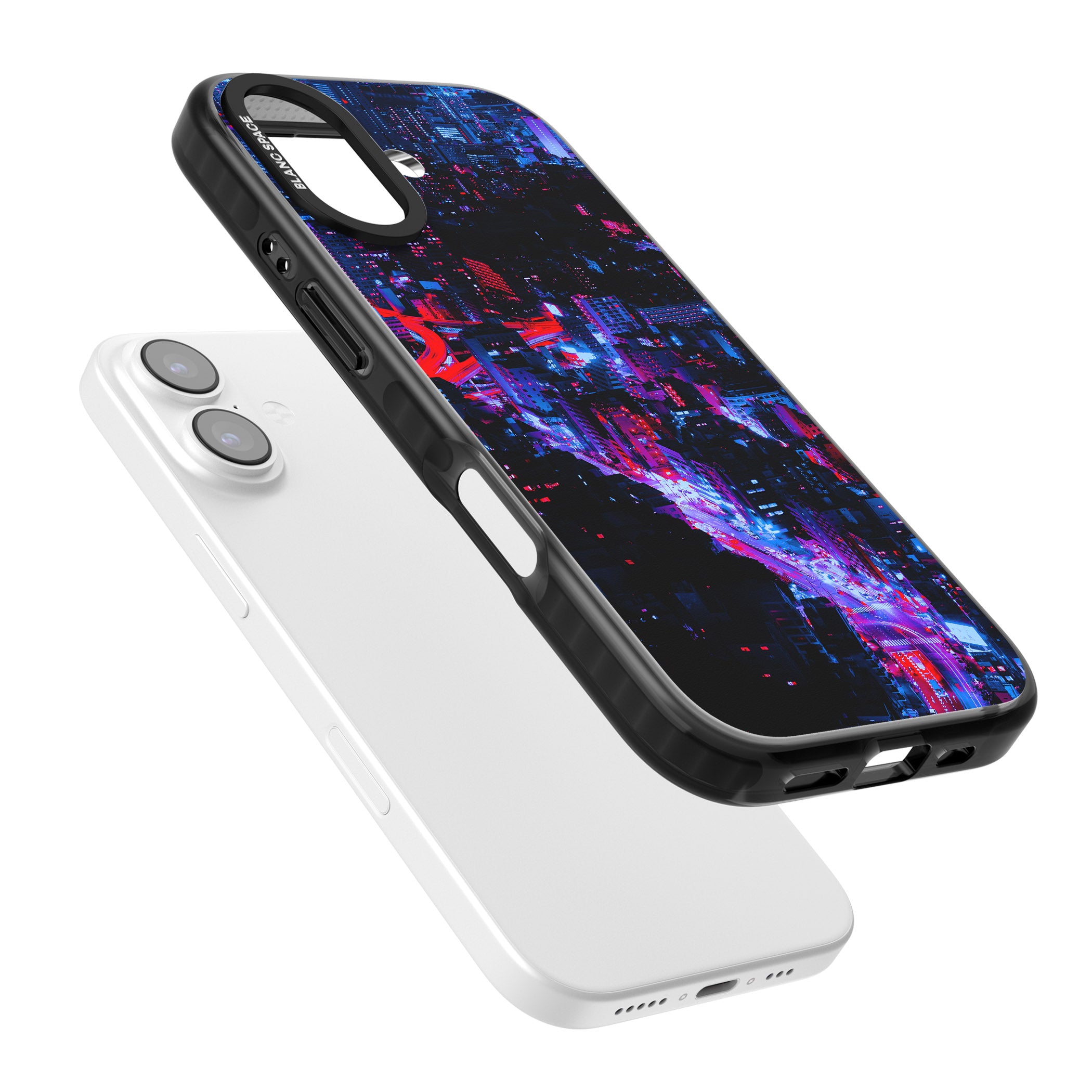 Neon Cityscape iPhone 17 Impact Black Phone Case Colours