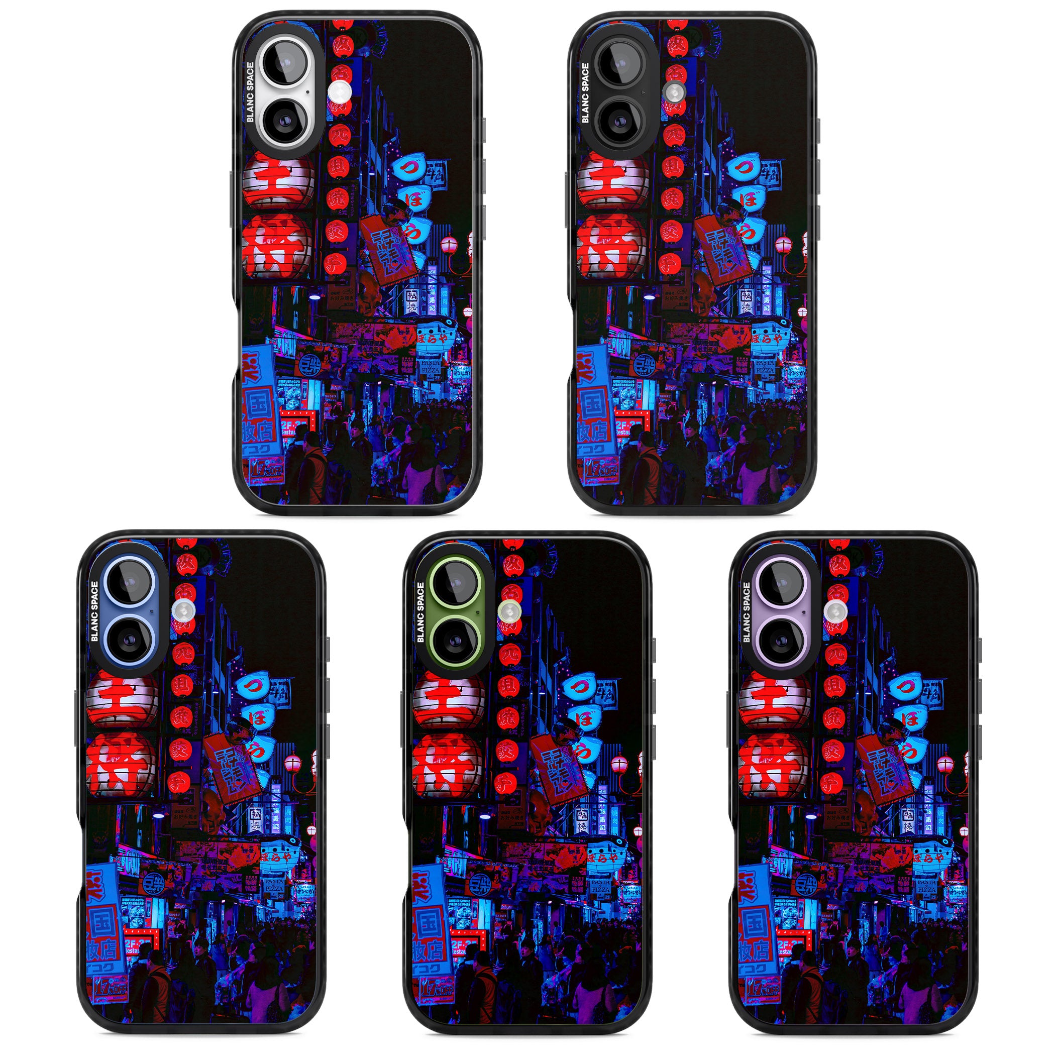 Neon City Nights iPhone 17 Impact Black Phone Case APT Impact Protection