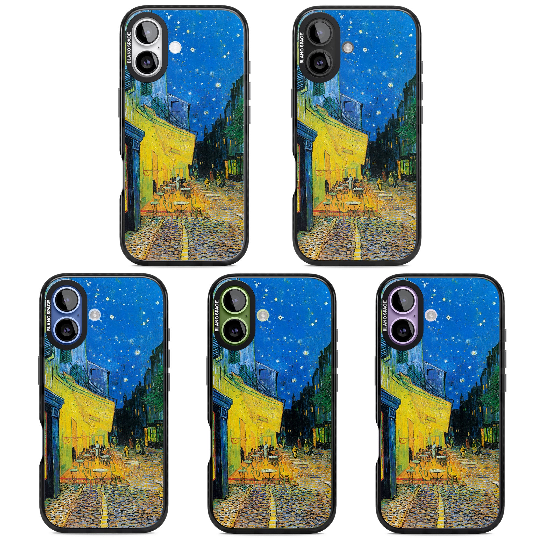 Café Terrace At Night iPhone 17 Impact Black Phone Case APT Impact Protection