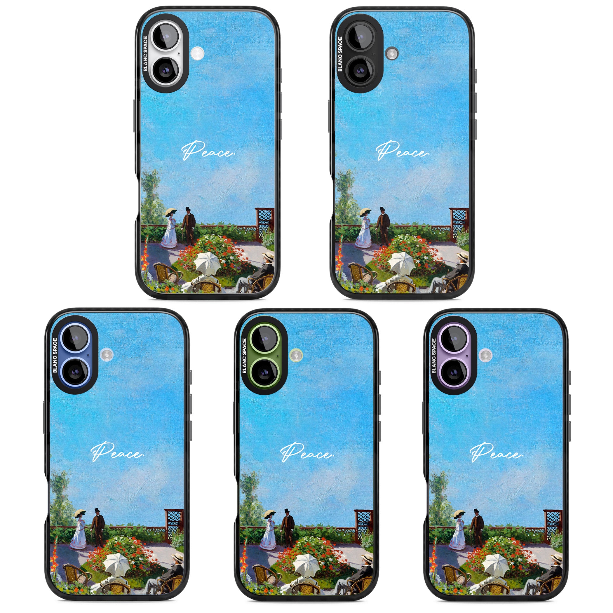 Monet Garden Terrace iPhone 17 Impact Black Phone Case APT Impact Protection