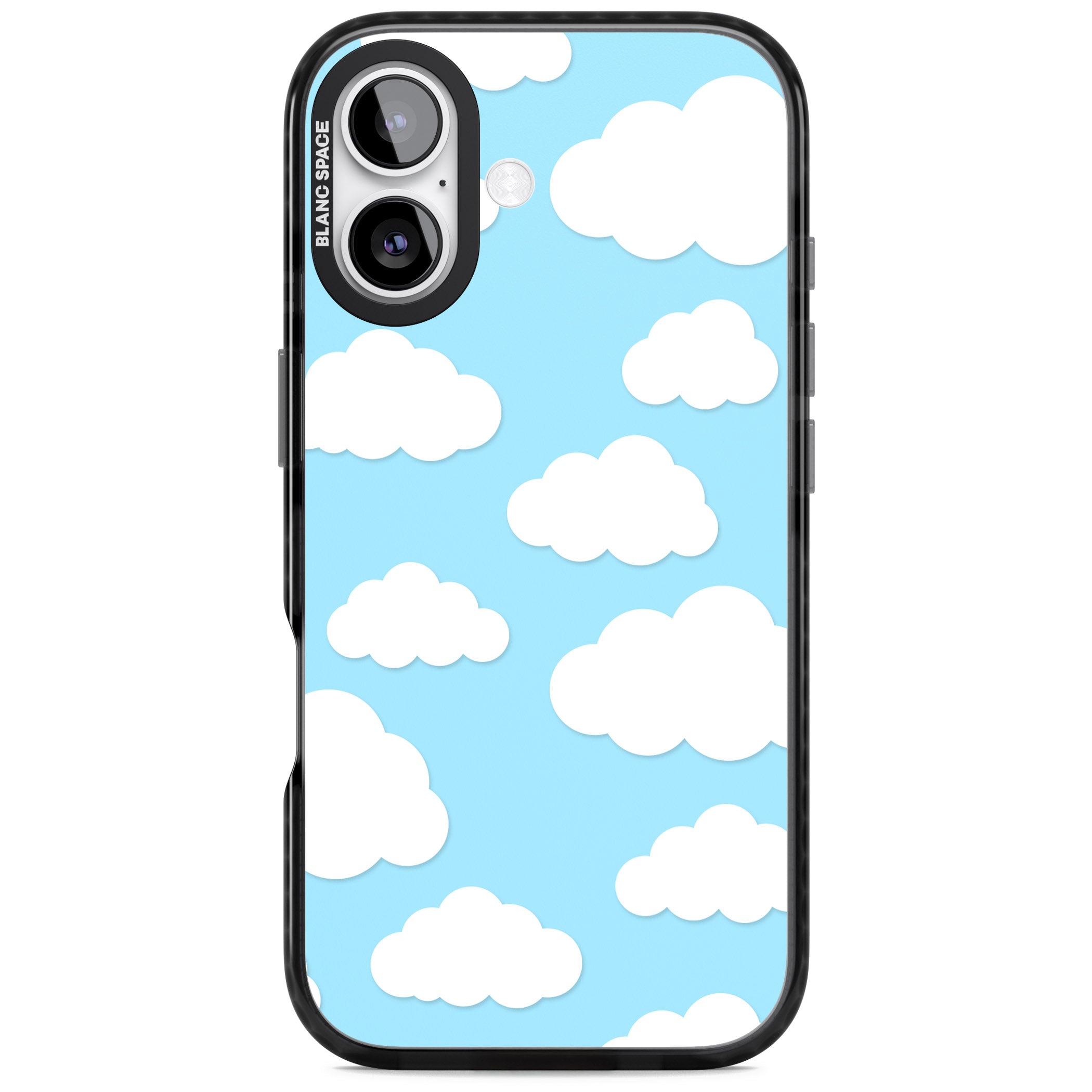 Blue Sky & Clouds Pattern iPhone 17 Impact Black Phone Case