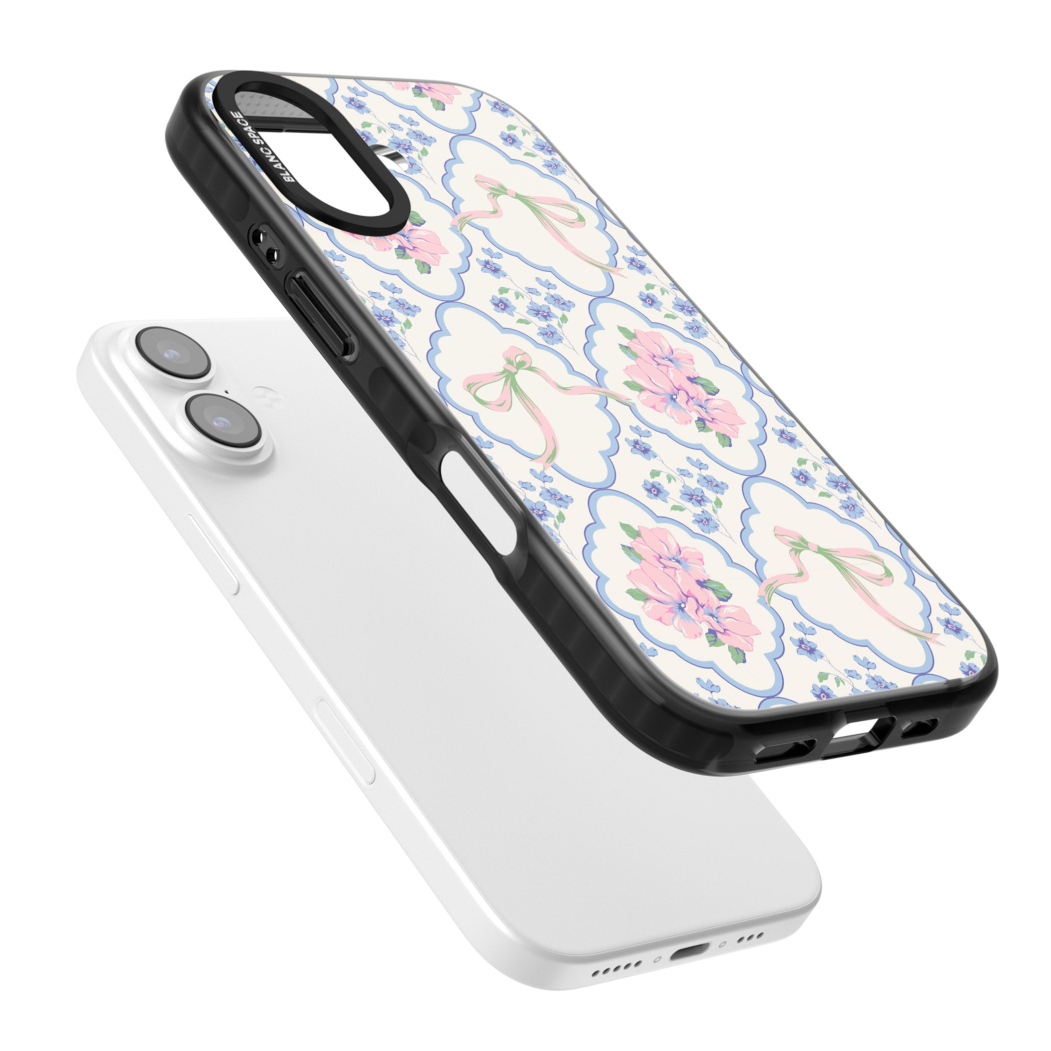 Coquette Flowers & Bows iPhone 17 Impact Black Phone Case Colours