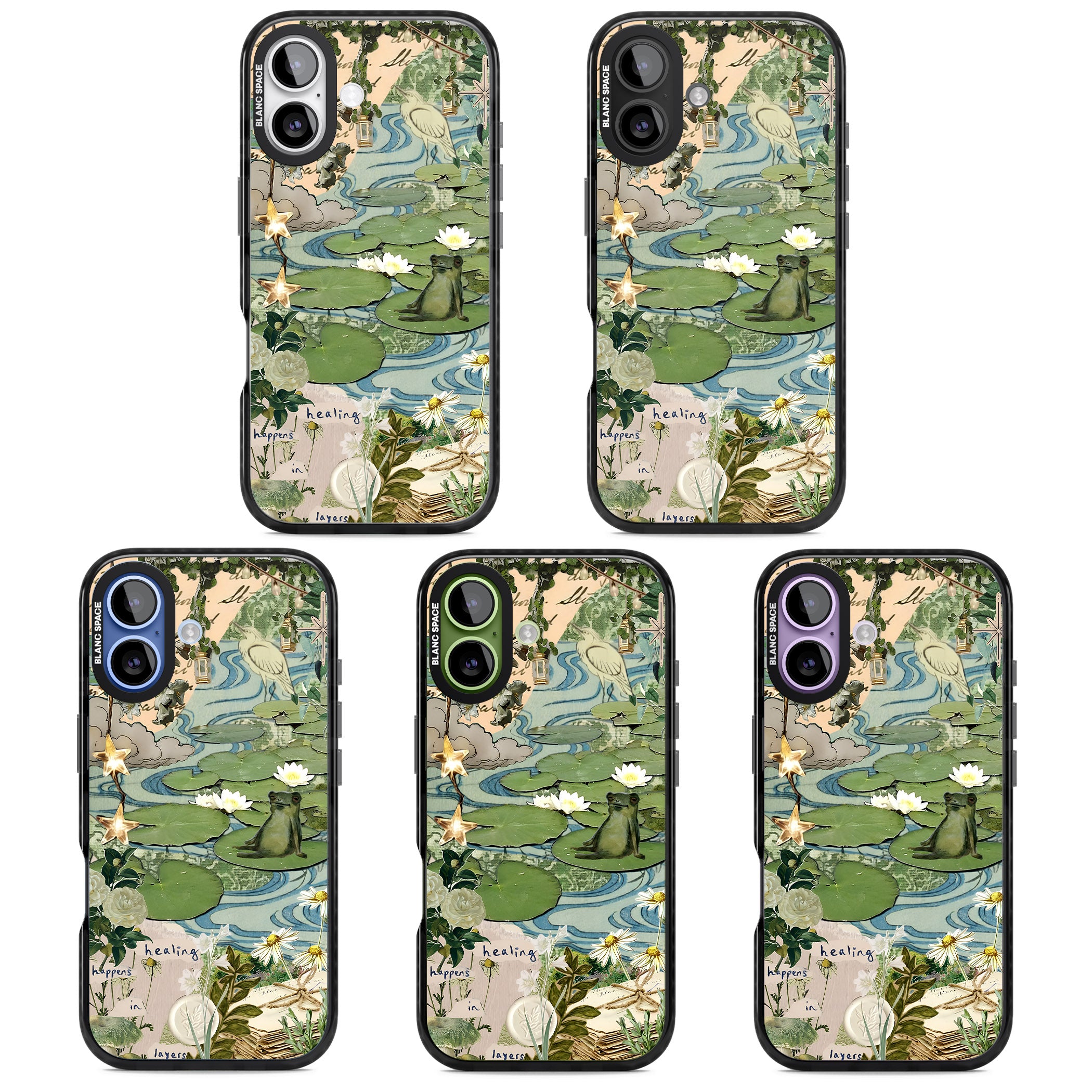 Lily Pad River iPhone 17 Impact Black Phone Case APT Impact Protection
