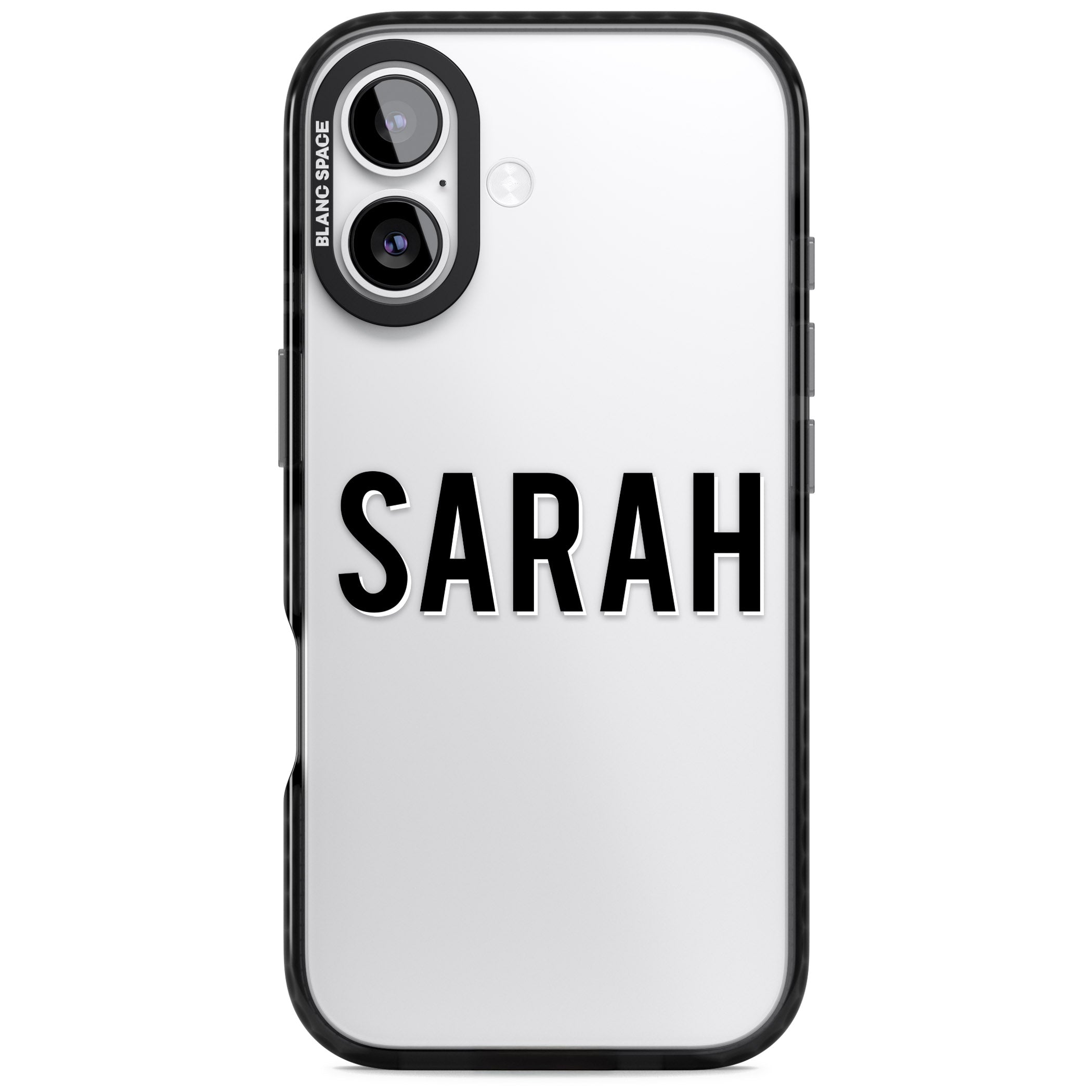 Personalised Clear Name iPhone 17 Impact Black Phone Case