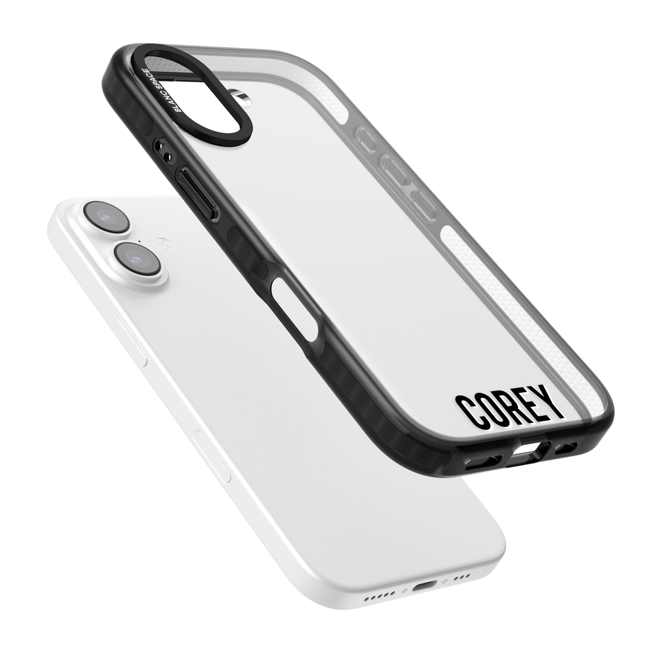 Personalised Bottom Name iPhone 17 Impact Black Phone Case Colours