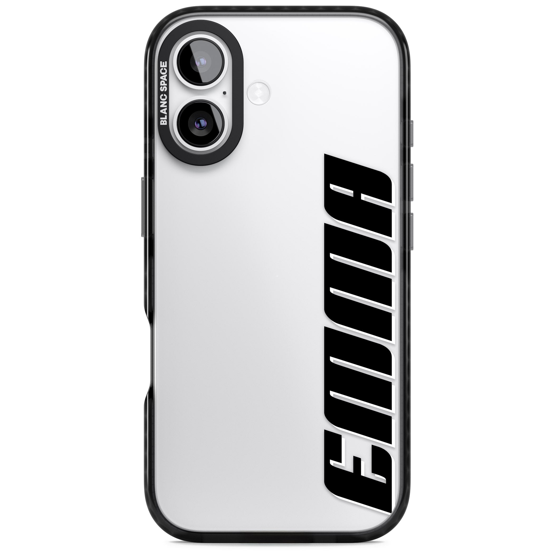 Personalised Vertical Bold Name iPhone 17 Impact Black Phone Case