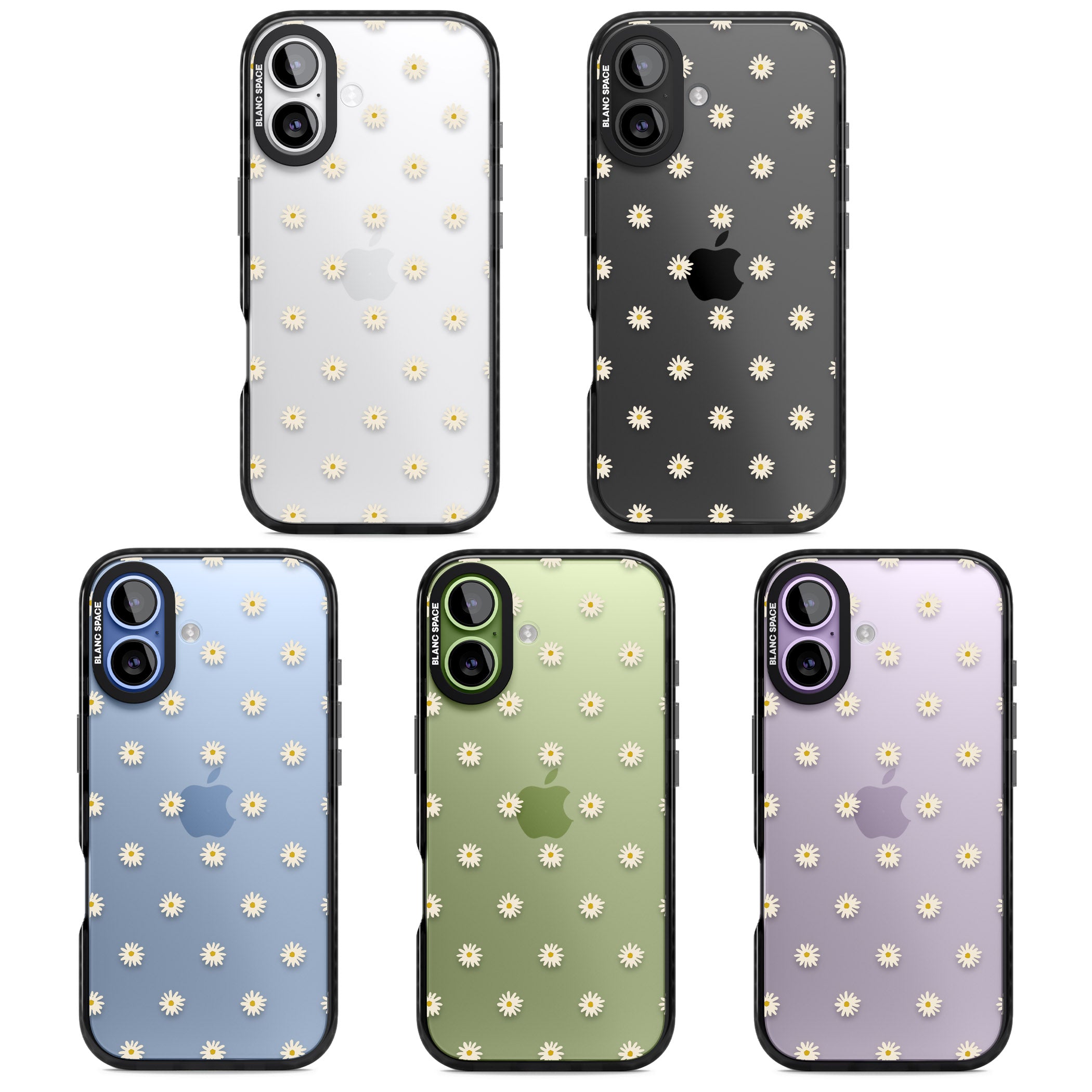 Daisy Pop Floral iPhone 17 Impact Black Phone Case APT Impact Protection