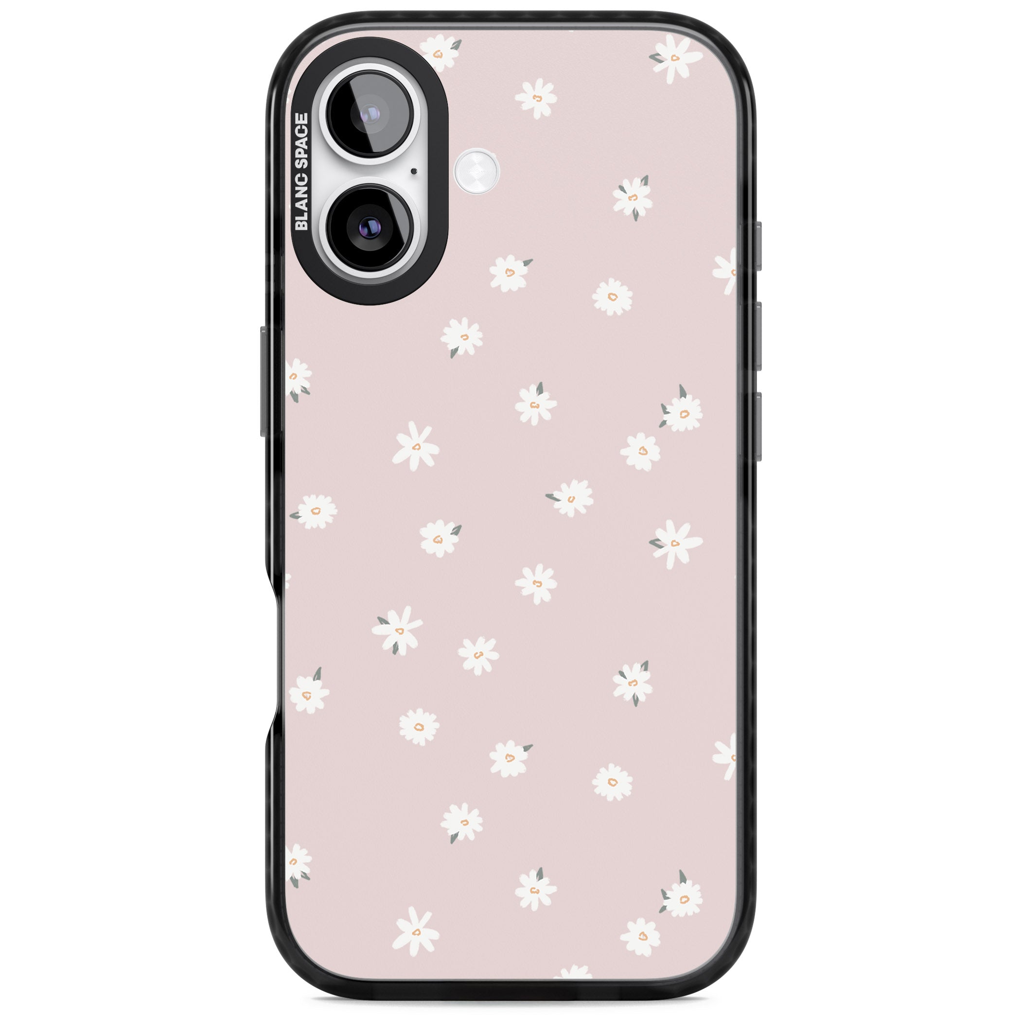 Painted Daises On Pink iPhone 17 Impact Black Phone Case