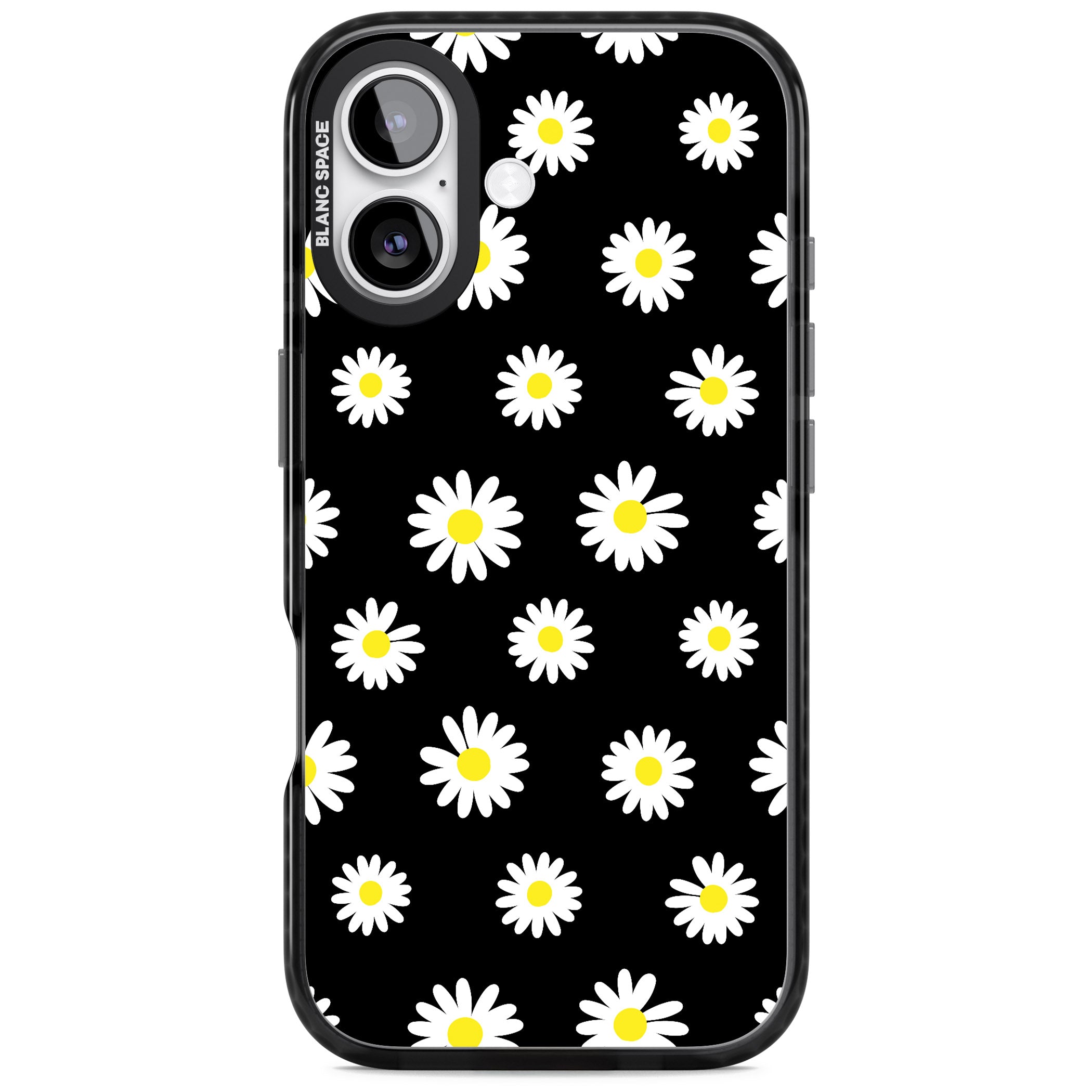 Personalised Chic Daisy Pattern iPhone 17 Impact Black Phone Case