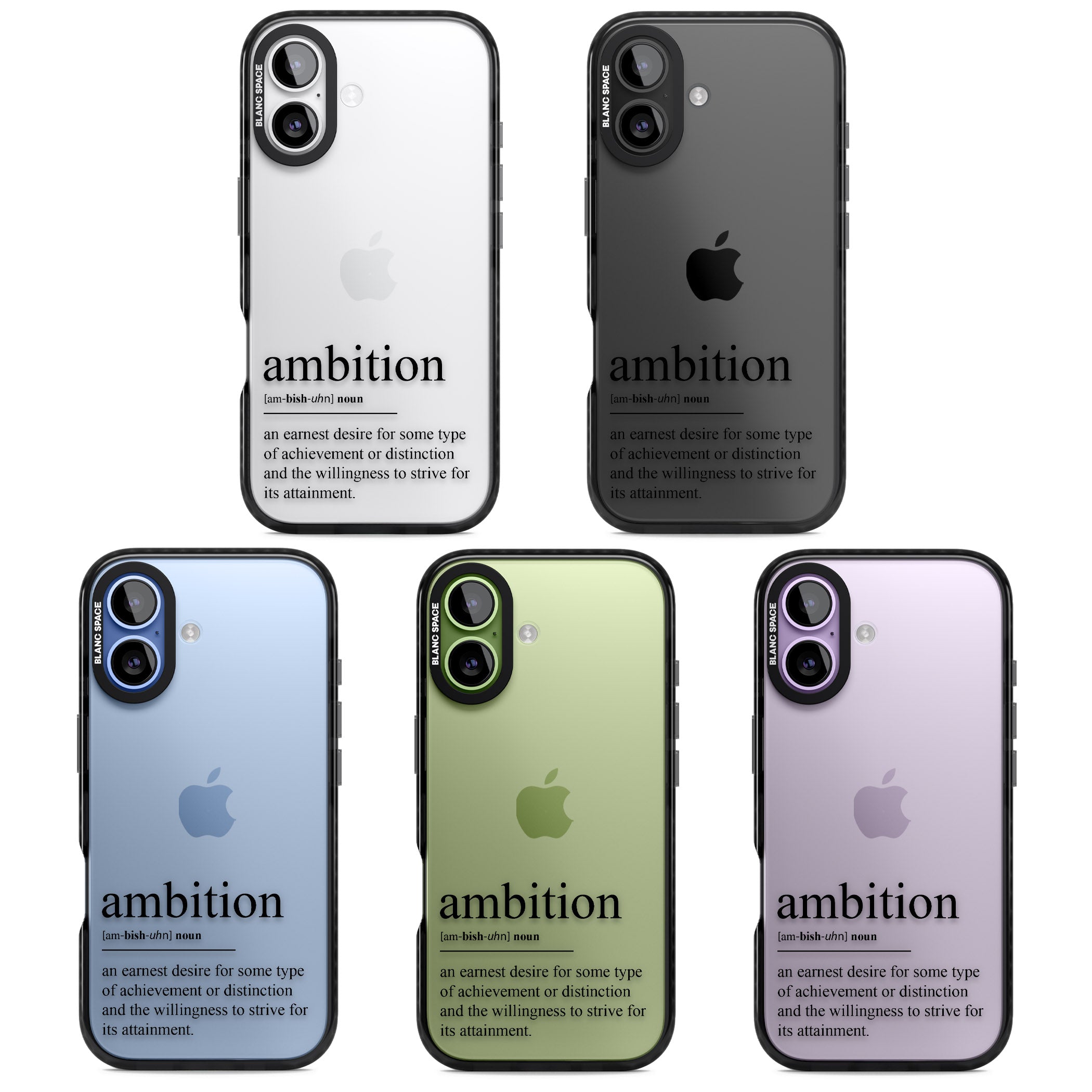 Ambition iPhone 17 Impact Black Phone Case APT Impact Protection