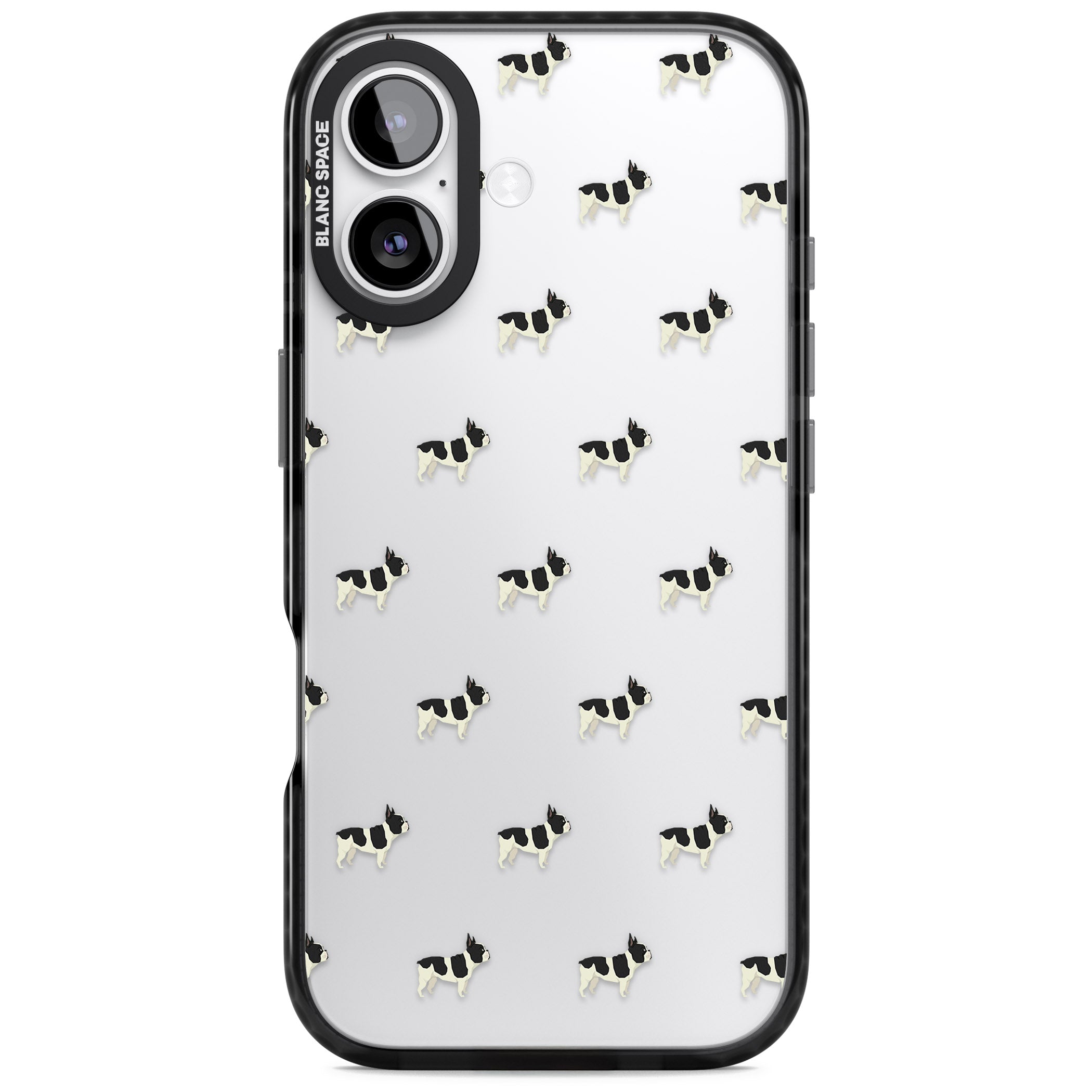 Frenchie Repeat Dog iPhone 17 Impact Black Phone Case