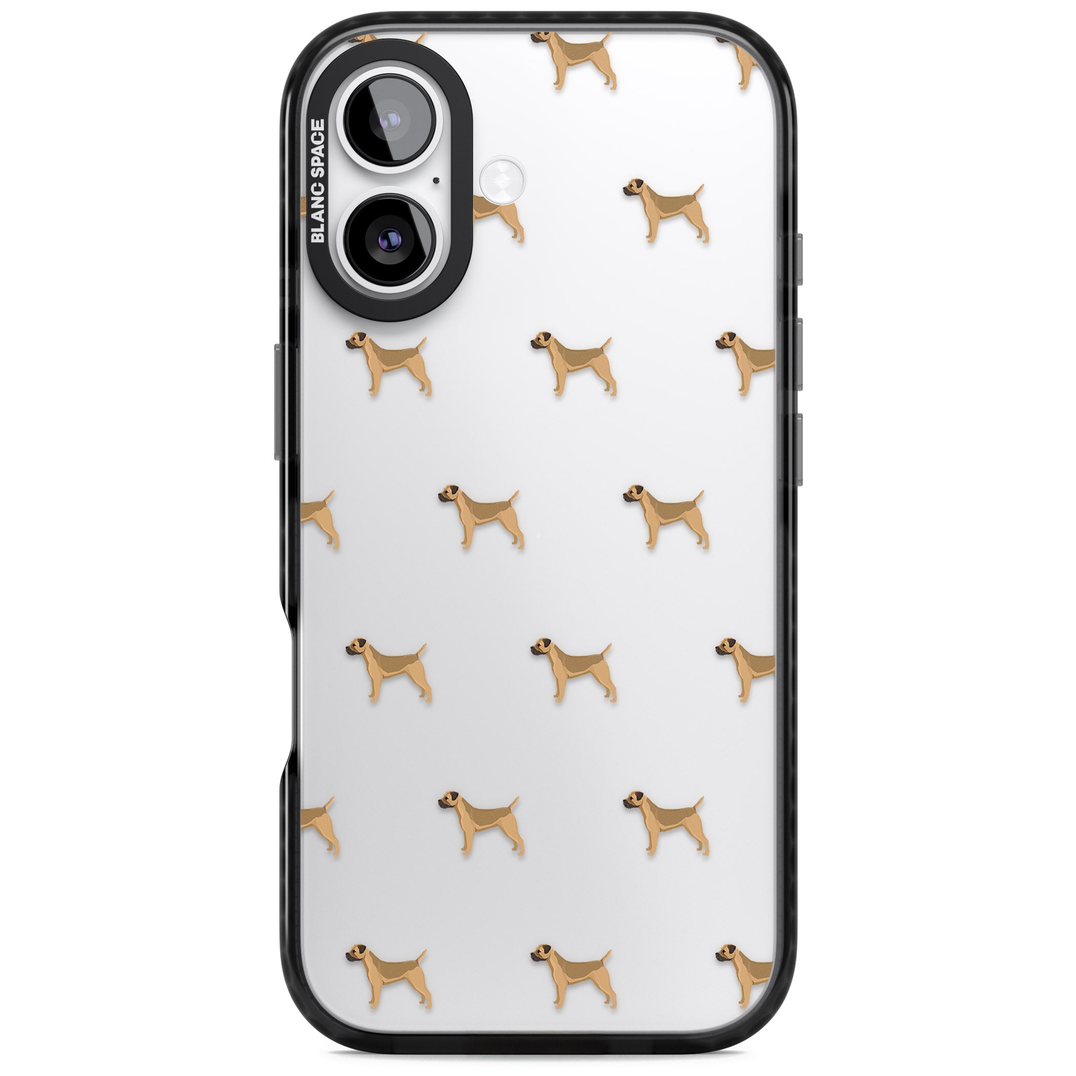 Border Terrier Dog Pattern iPhone 17 Impact Black Phone Case