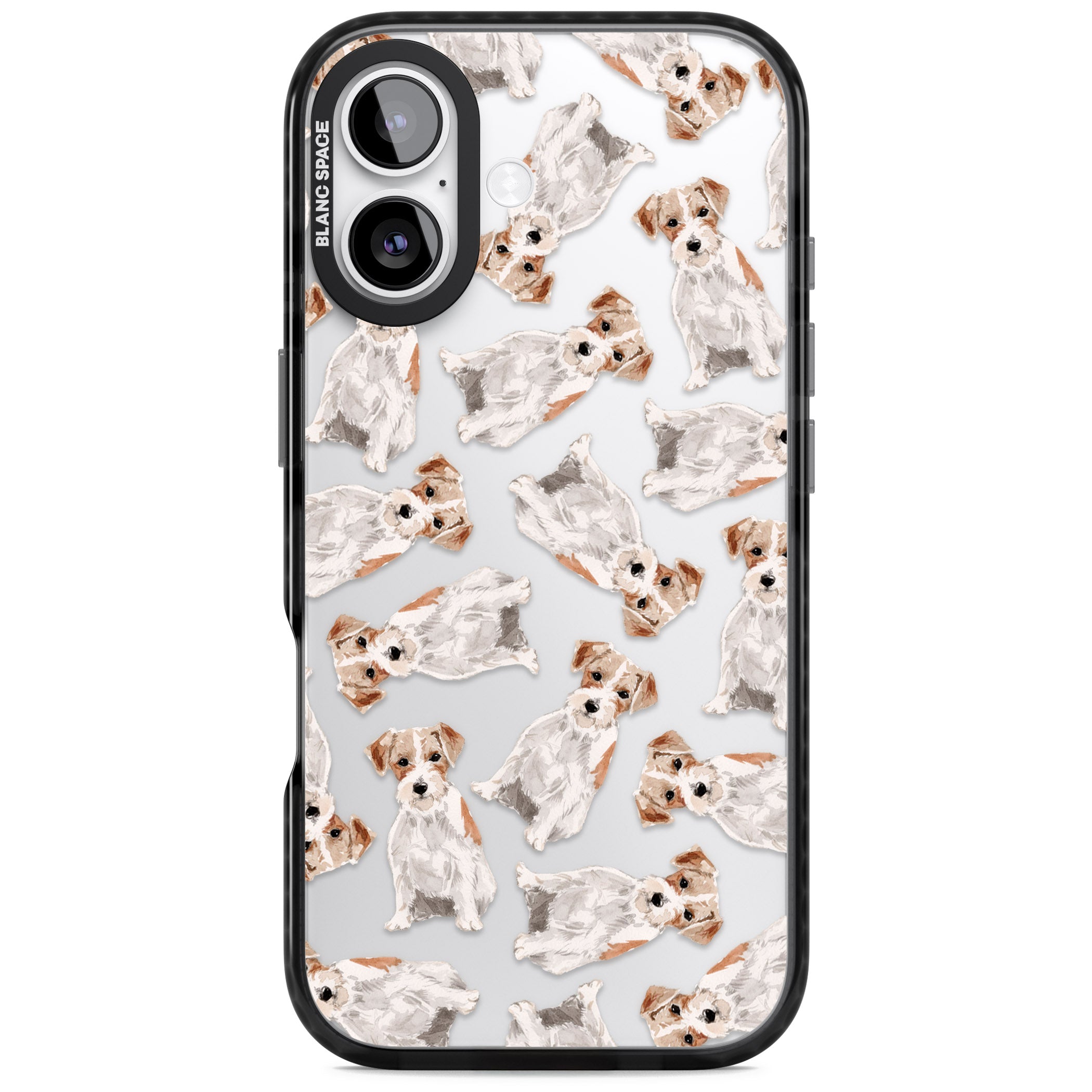 Whimsical Wirehaired Jack Russell iPhone 17 Impact Black Phone Case