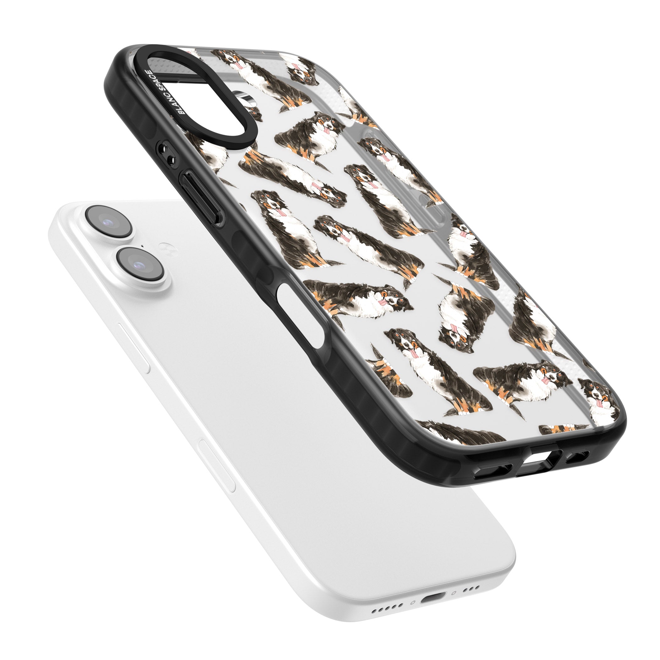 Bernese Mountain Dog Pattern iPhone 17 Impact Black Phone Case Colours